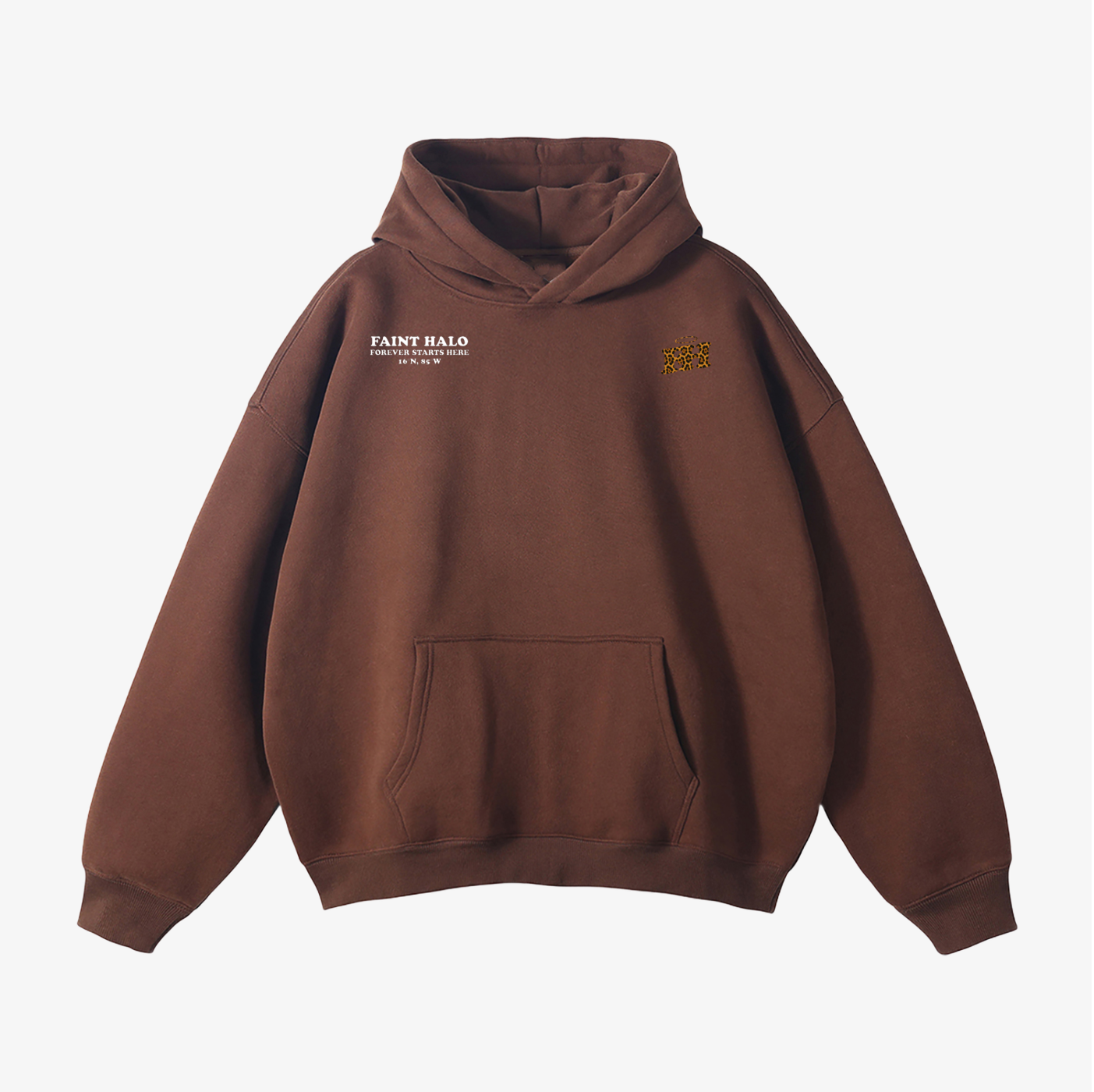 "LOVE YOU BEYOND THE STARS" HEAVYWEIGHT LEOPARD HOODIE