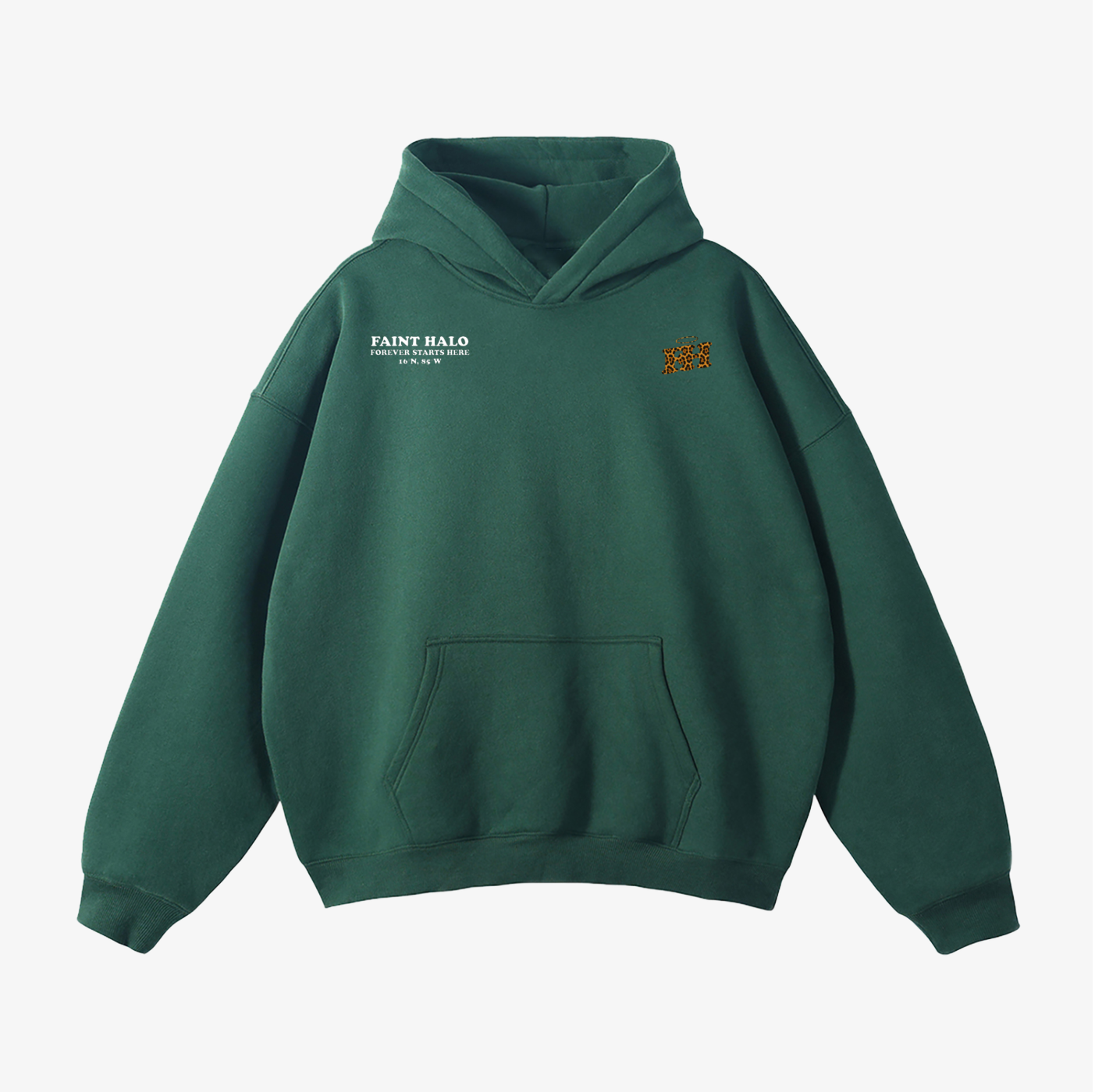 "LOVE YOU BEYOND THE STARS" HEAVYWEIGHT LEOPARD HOODIE