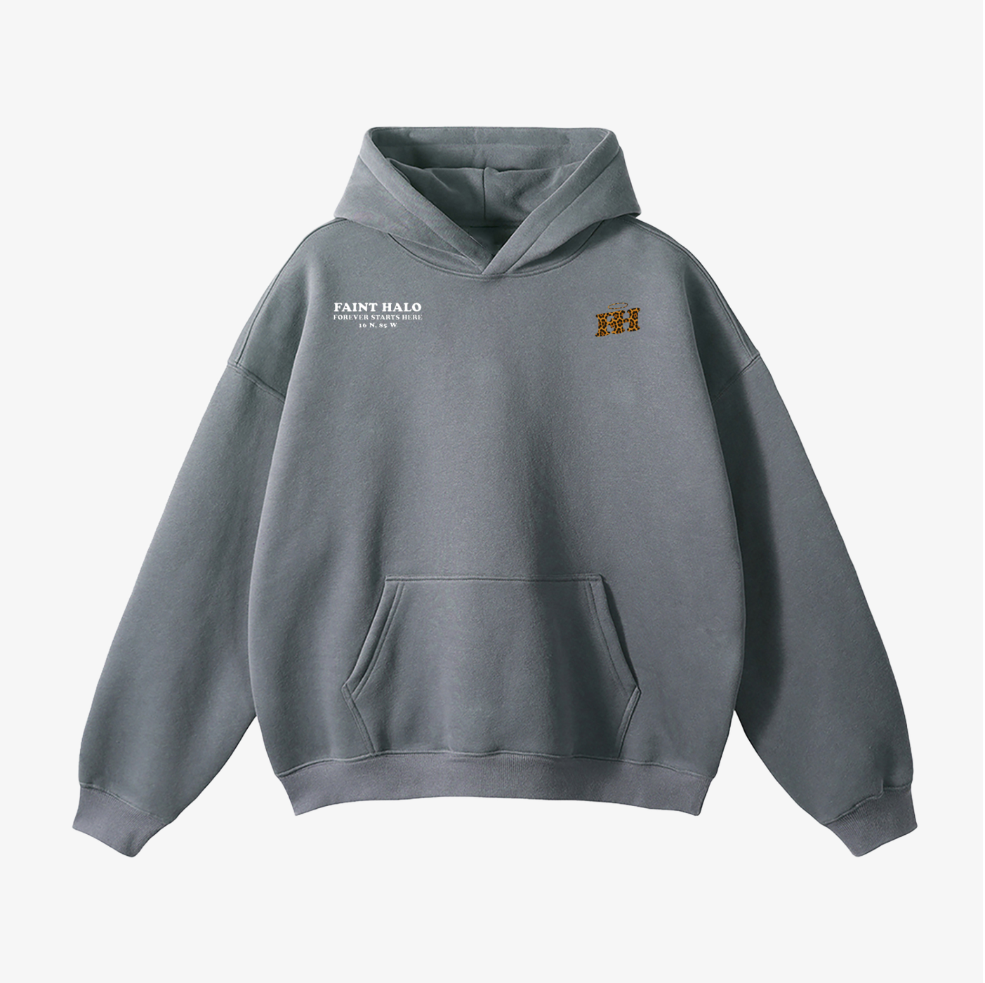 "LOVE YOU BEYOND THE STARS" HEAVYWEIGHT LEOPARD HOODIE