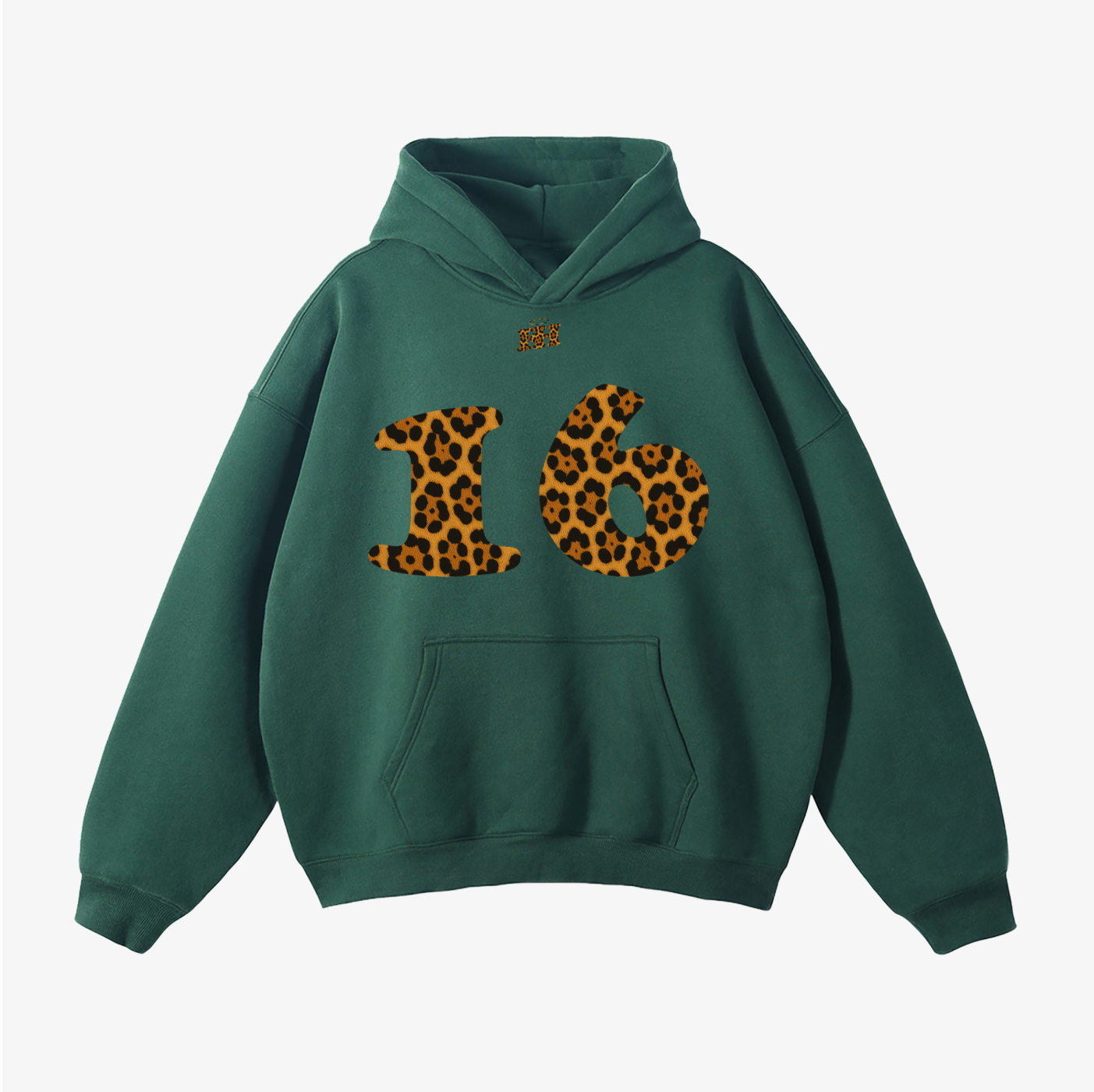 "16" HEAVYWEIGHT LEOPARD HOODIE
