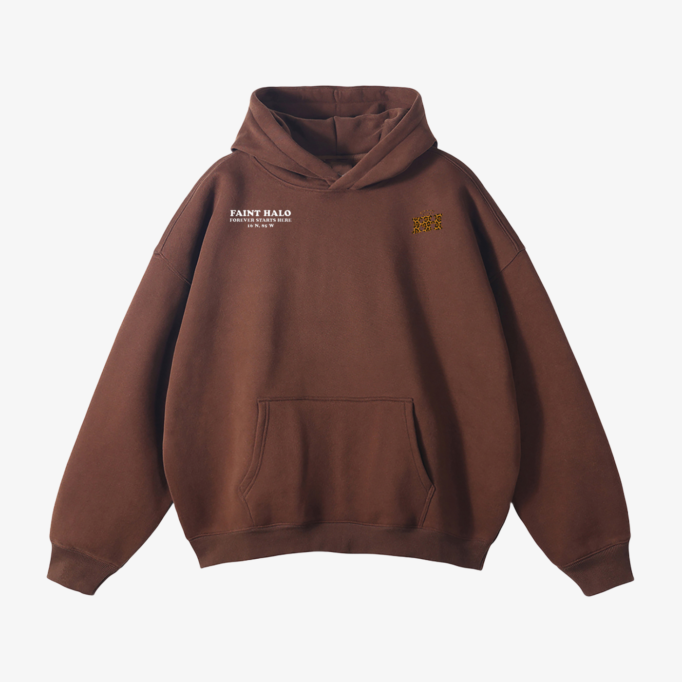 "PINKY PROMISE... IT MEANS MORE" HEAVYWEIGHT LEOPARD HOODIE