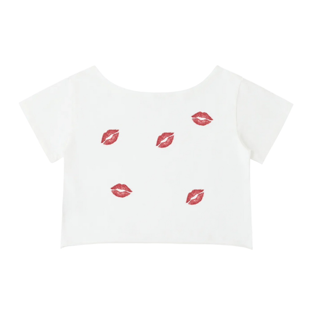 Kiss Off Shoulder Baby Tee