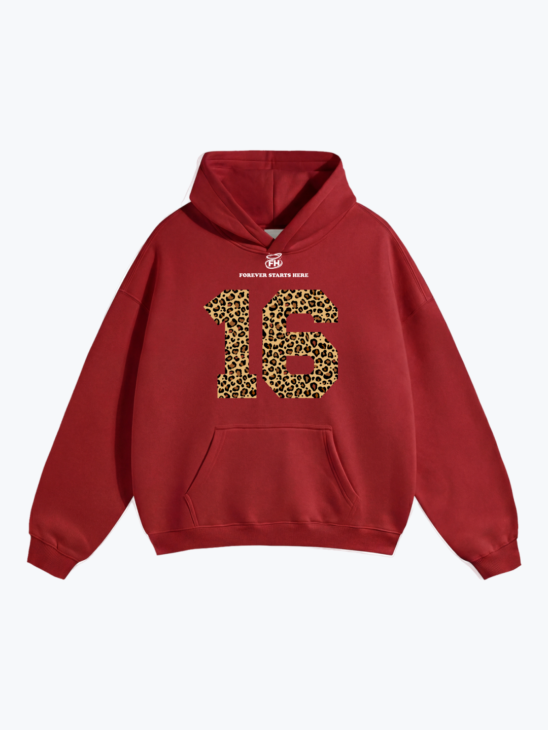 "16:85" LEOPARD OVERSIZED HOODIE