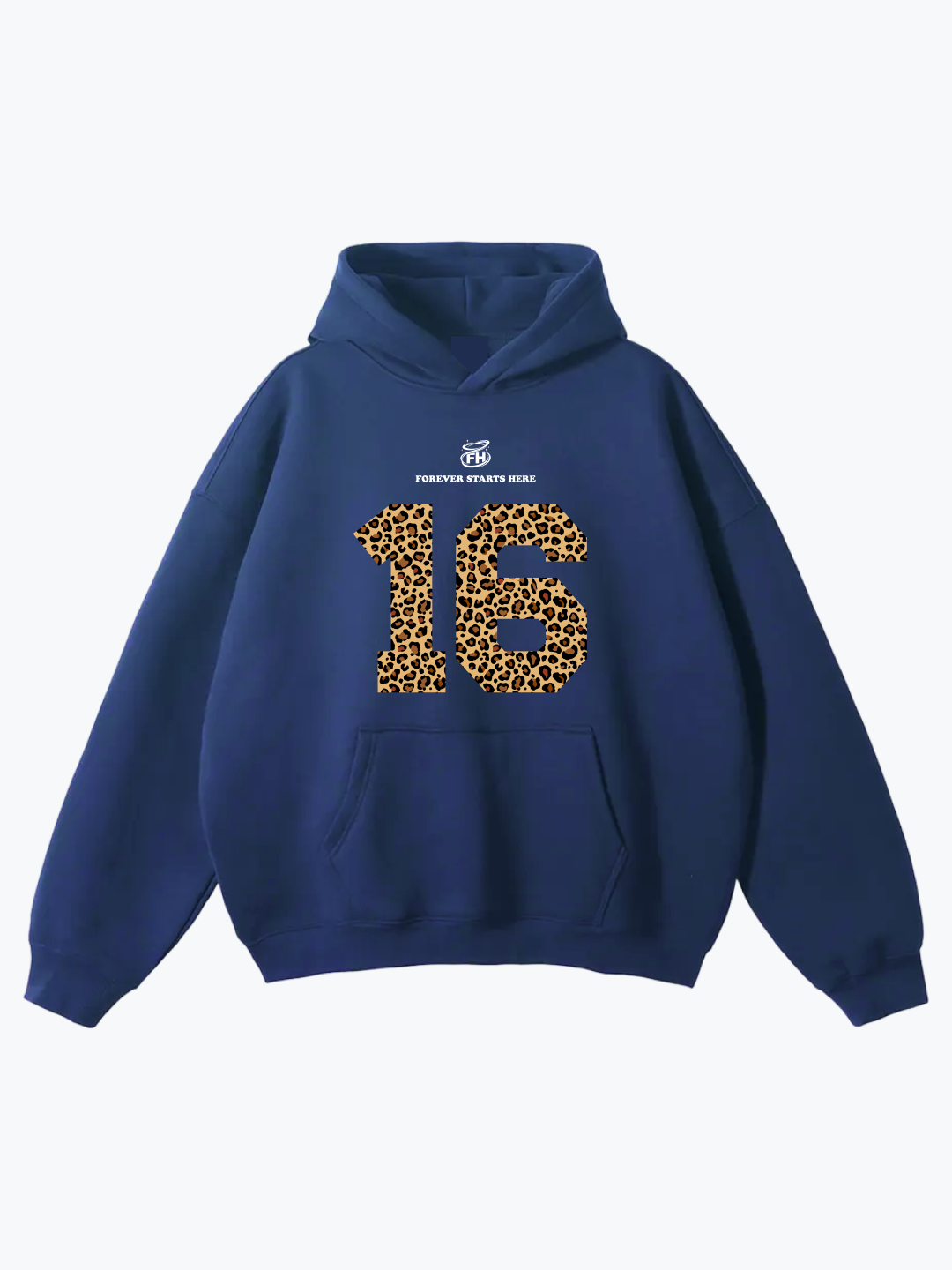 "16:85" LEOPARD OVERSIZED HOODIE