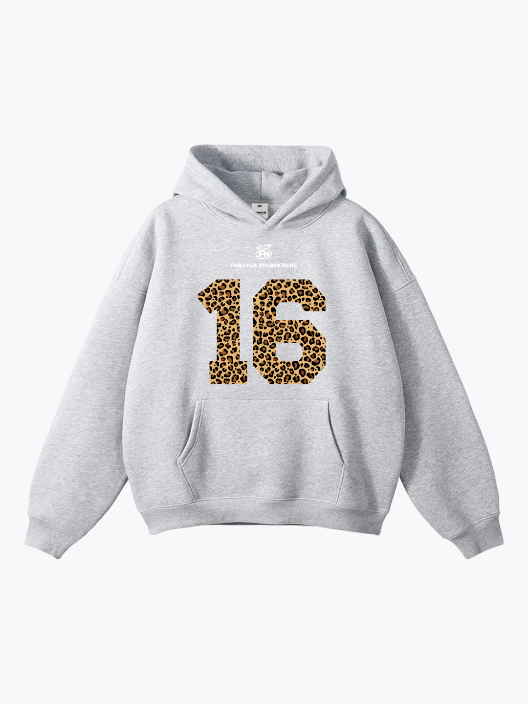 "16:85" LEOPARD OVERSIZED HOODIE
