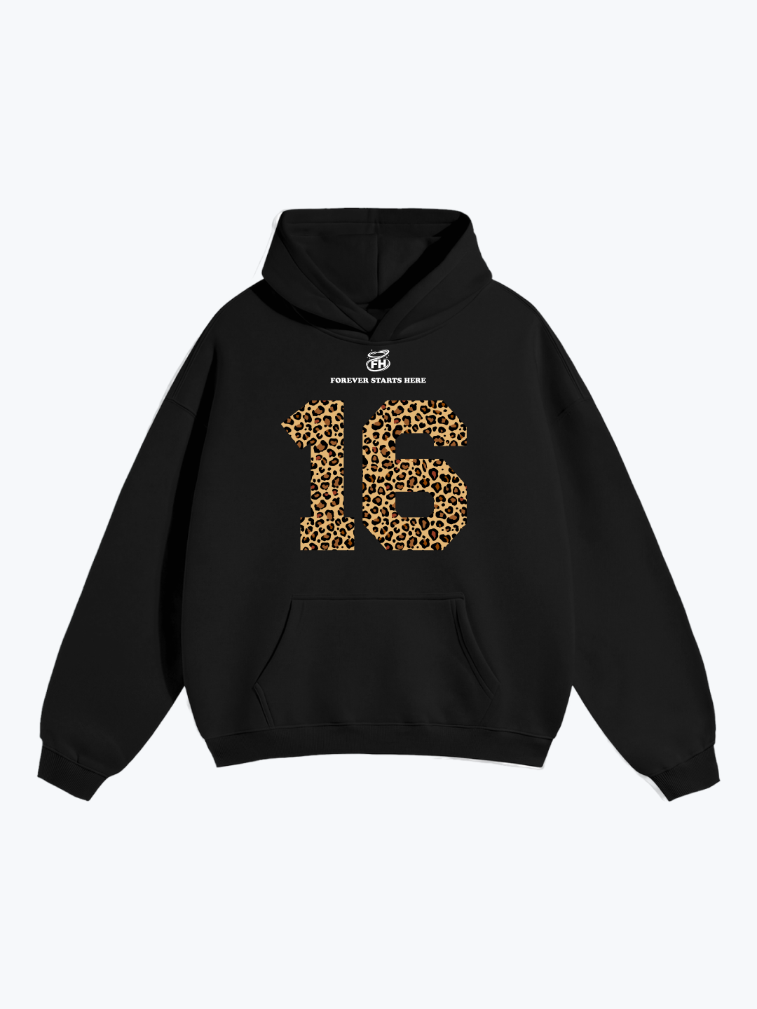"16:85" LEOPARD OVERSIZED HOODIE