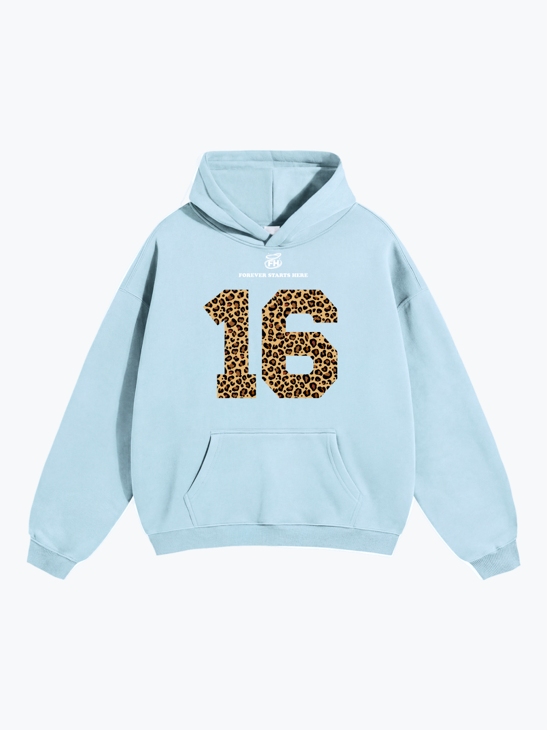 "16:85" LEOPARD OVERSIZED HOODIE