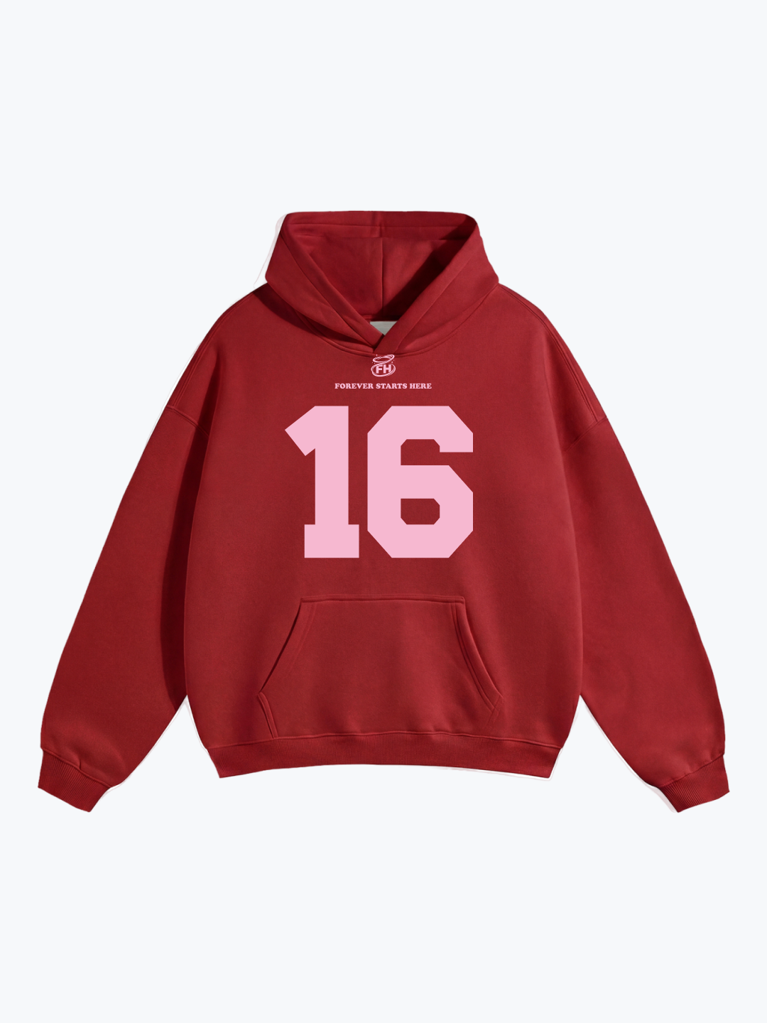 "16:85" PINK OVERSIZED HOODIE