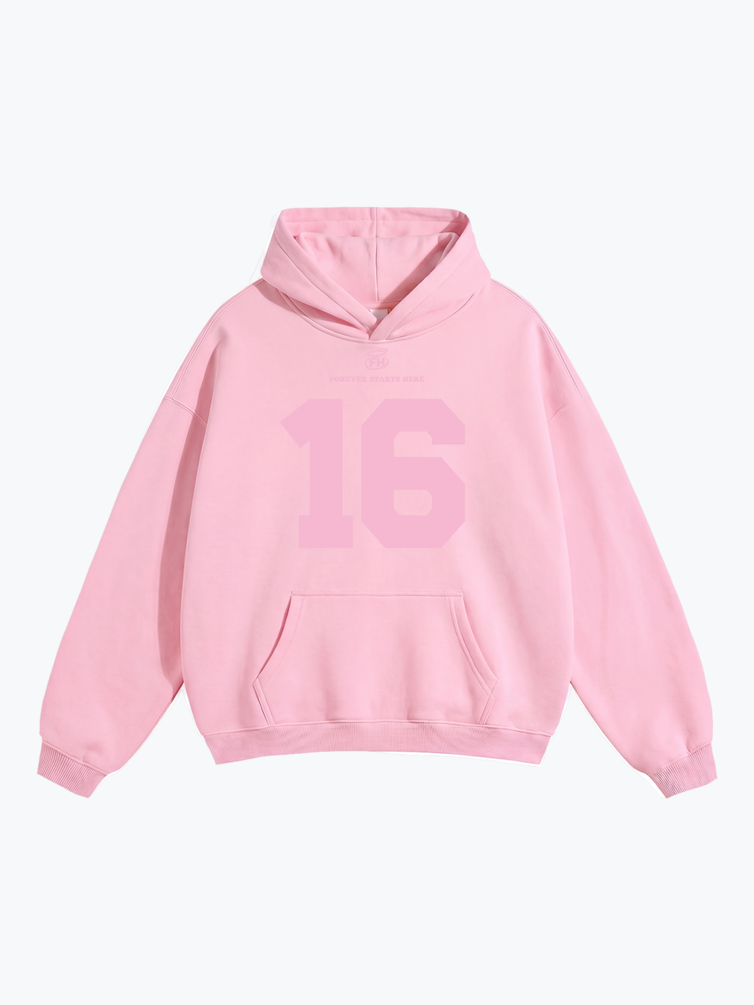 "16:85" PINK OVERSIZED HOODIE