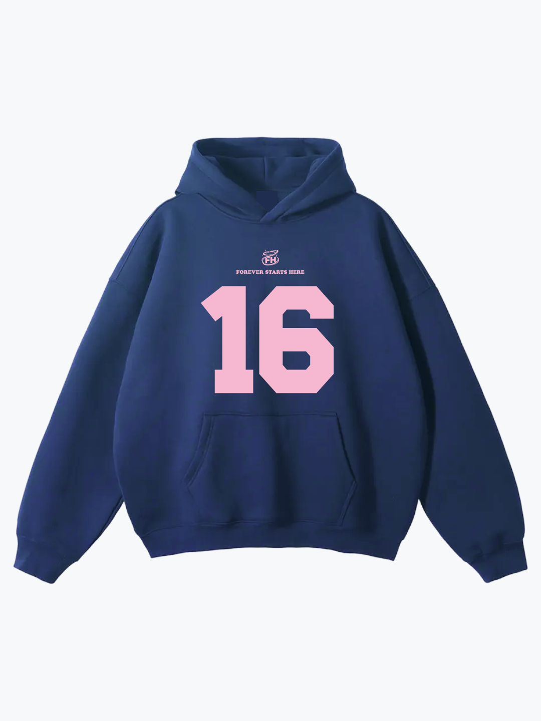 "16:85" PINK OVERSIZED HOODIE