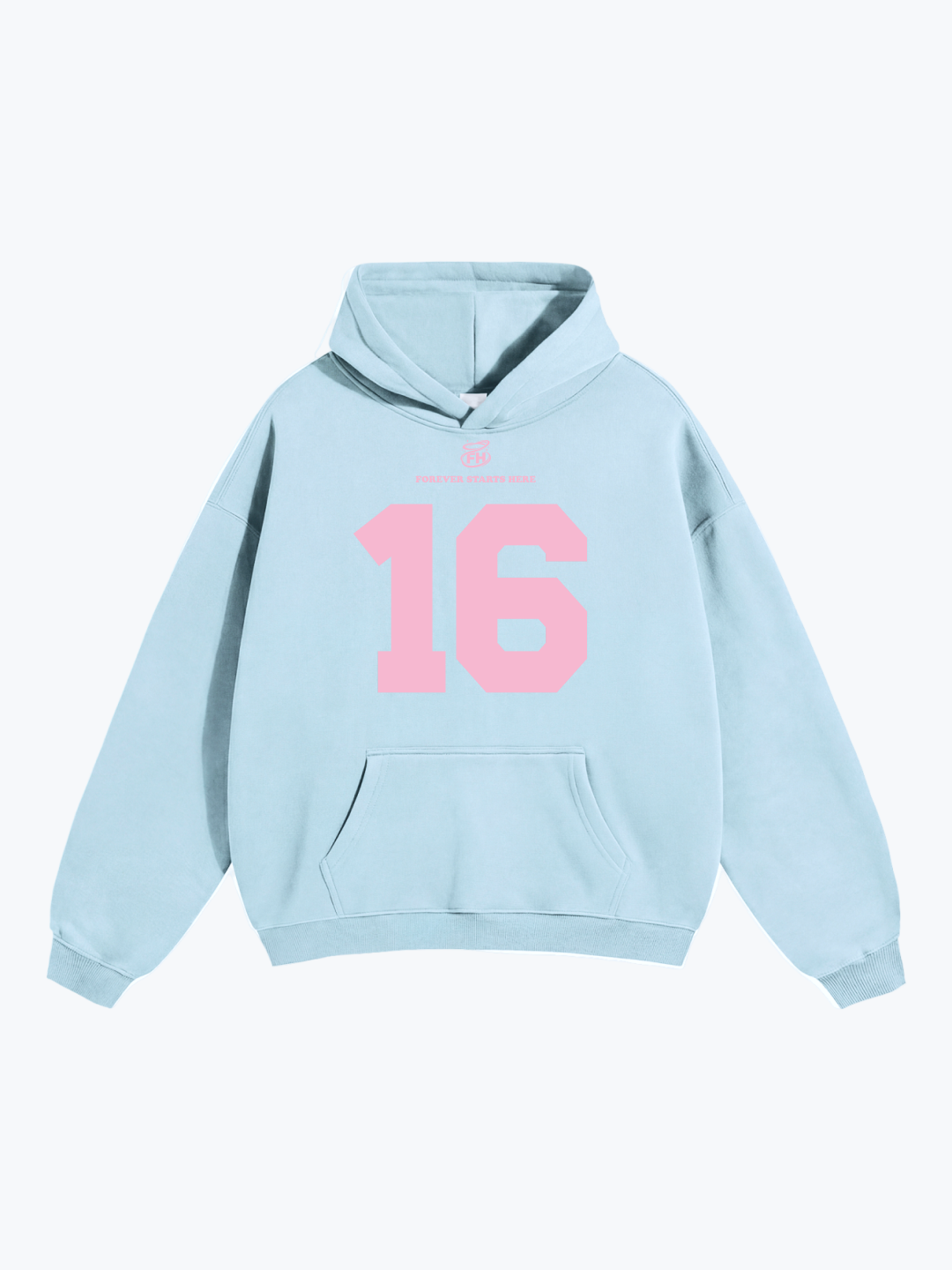 "16:85" PINK OVERSIZED HOODIE