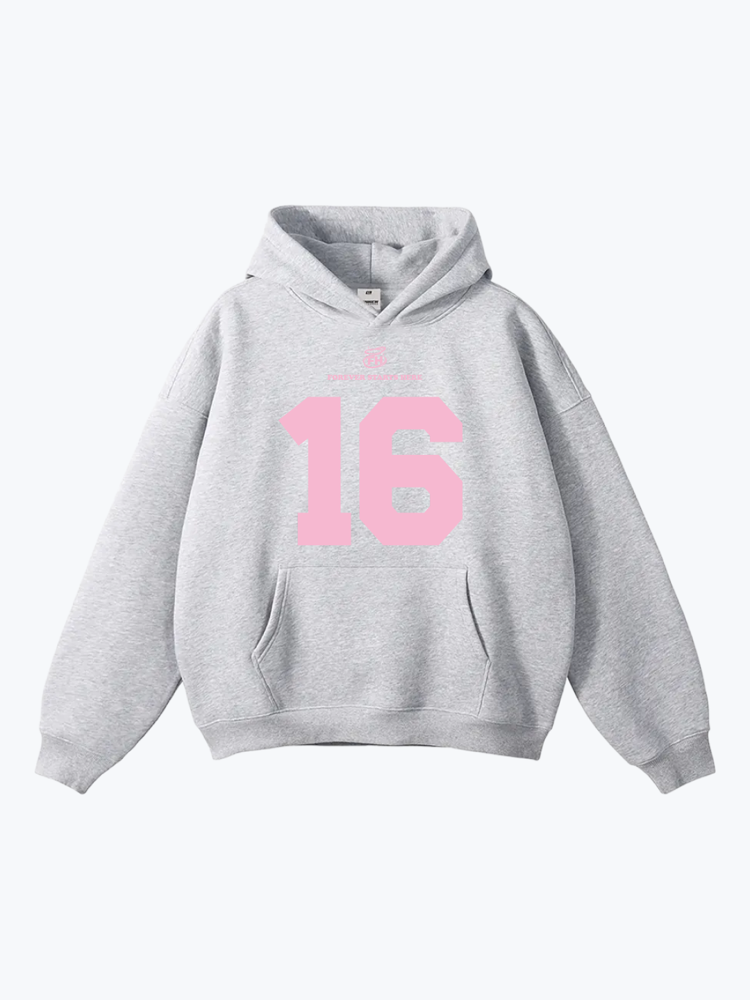 "16:85" PINK OVERSIZED HOODIE