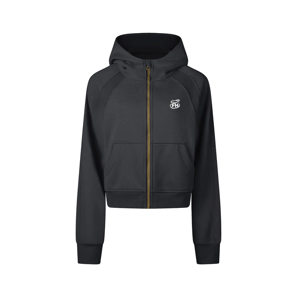 Cropped Zip Up Hoodie