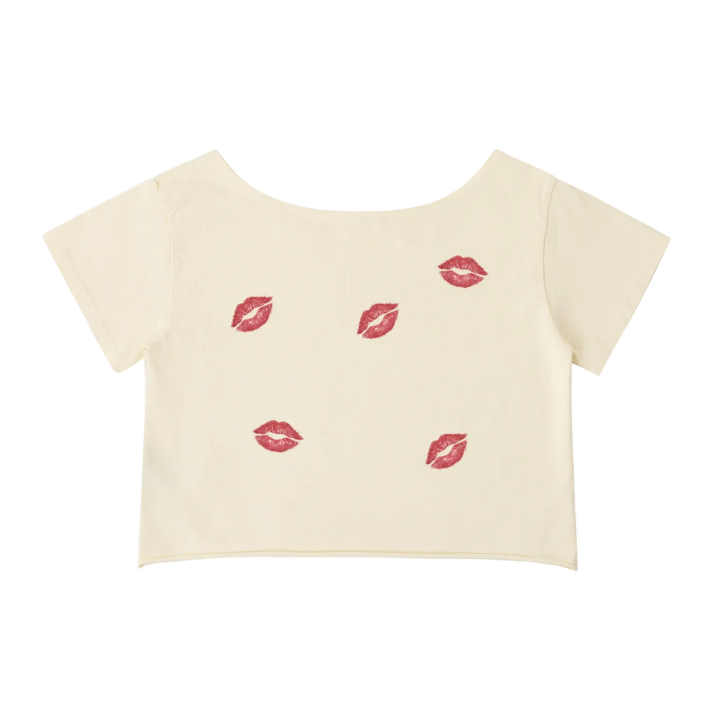Kiss Off Shoulder Baby Tee