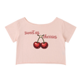 Cherries Off Shoulder Baby Tee