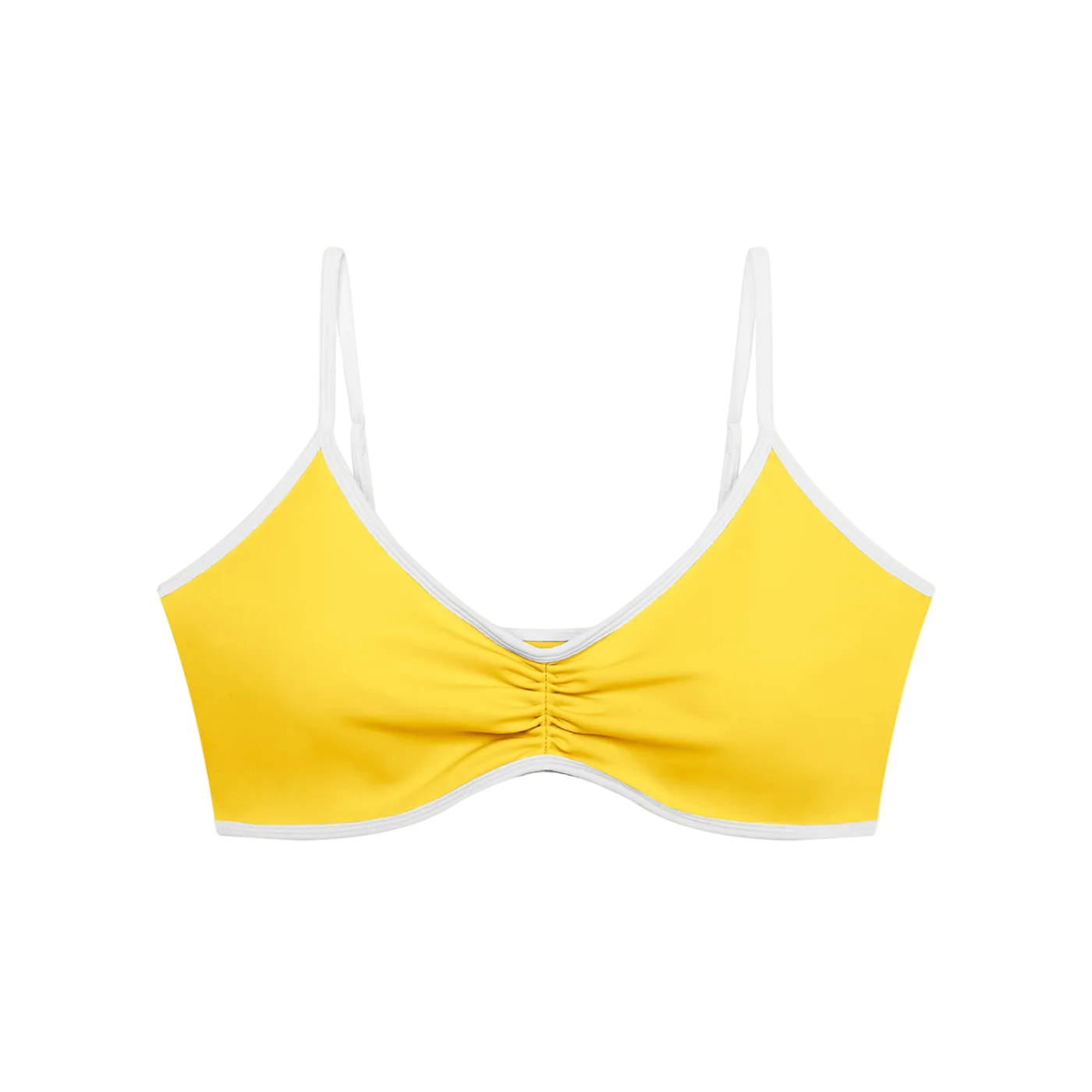 Ruched V-Neck Sports Bra