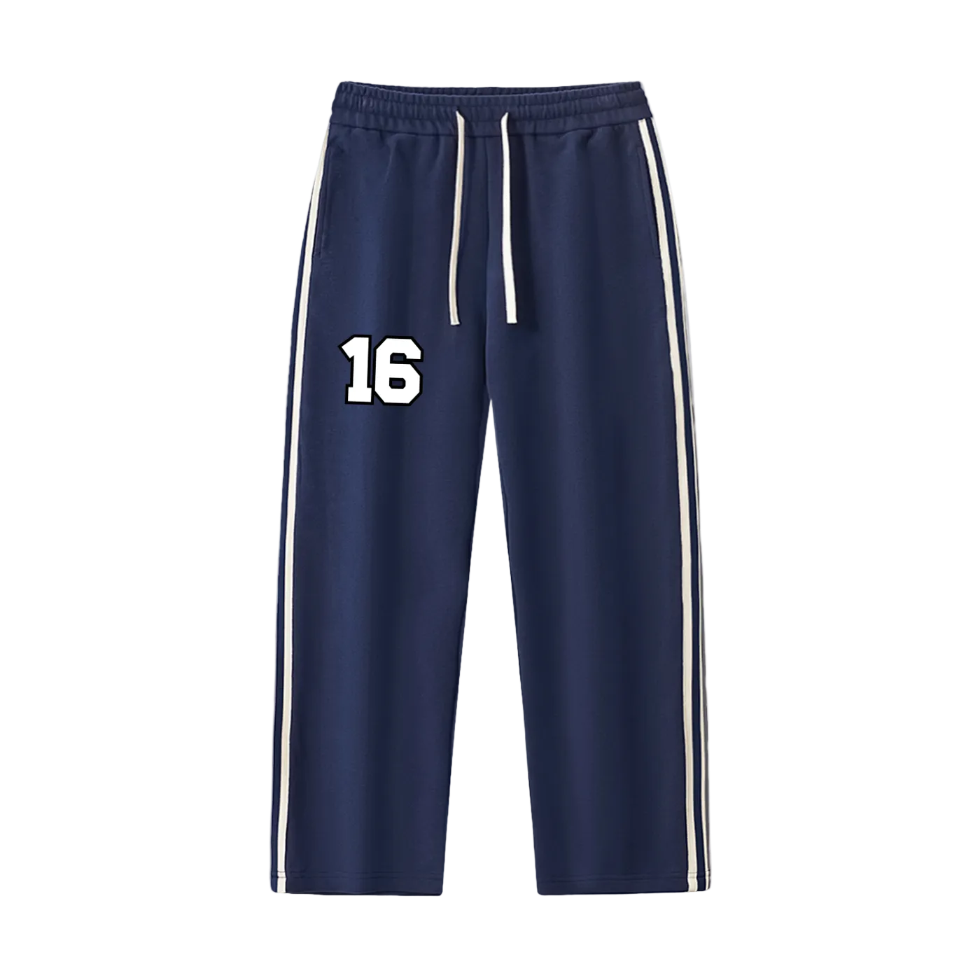 16 Striped Wide Leg Sweat Pants