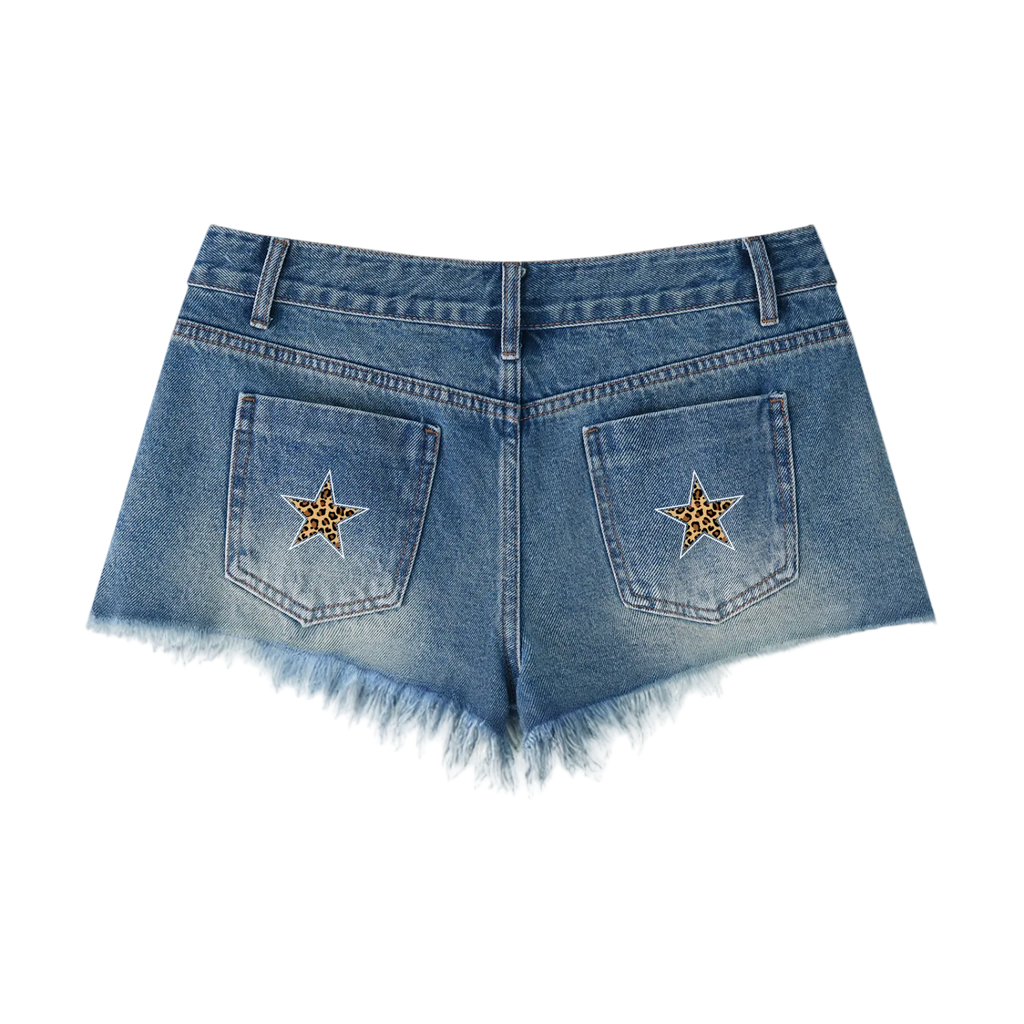 Stars Denim Shorts