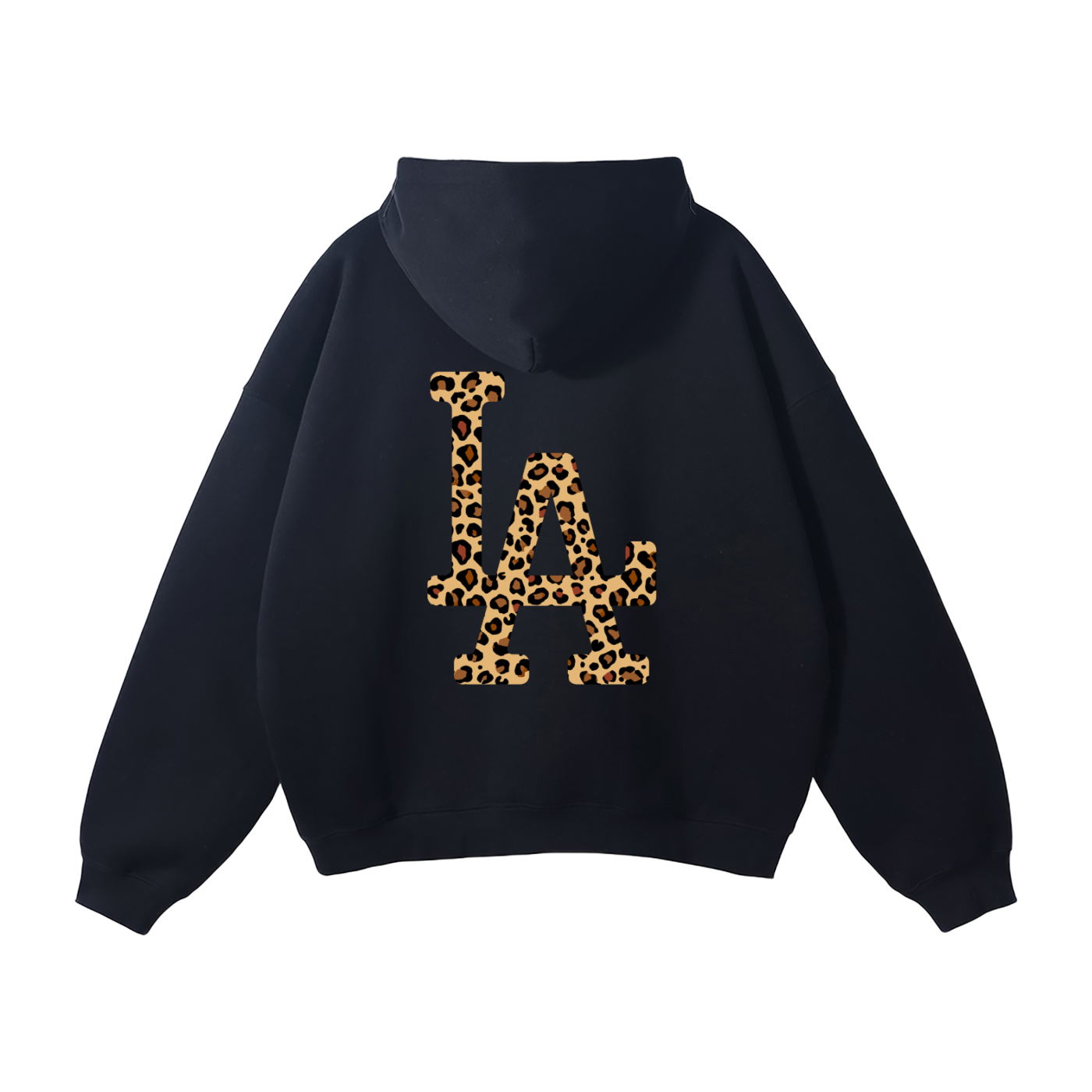 "LA" HEAVYWEIGHT LEOPARD HOODIE"