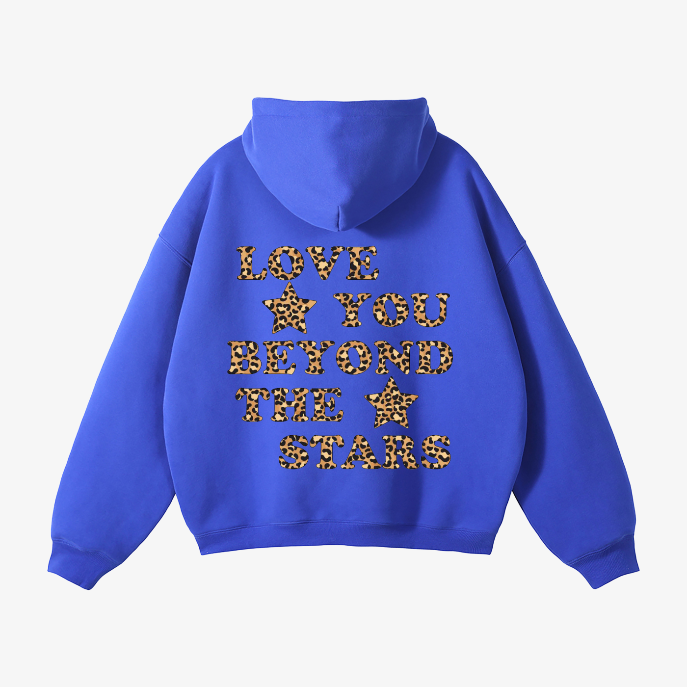 "LOVE YOU BEYOND THE STARS" HEAVYWEIGHT LEOPARD HOODIE