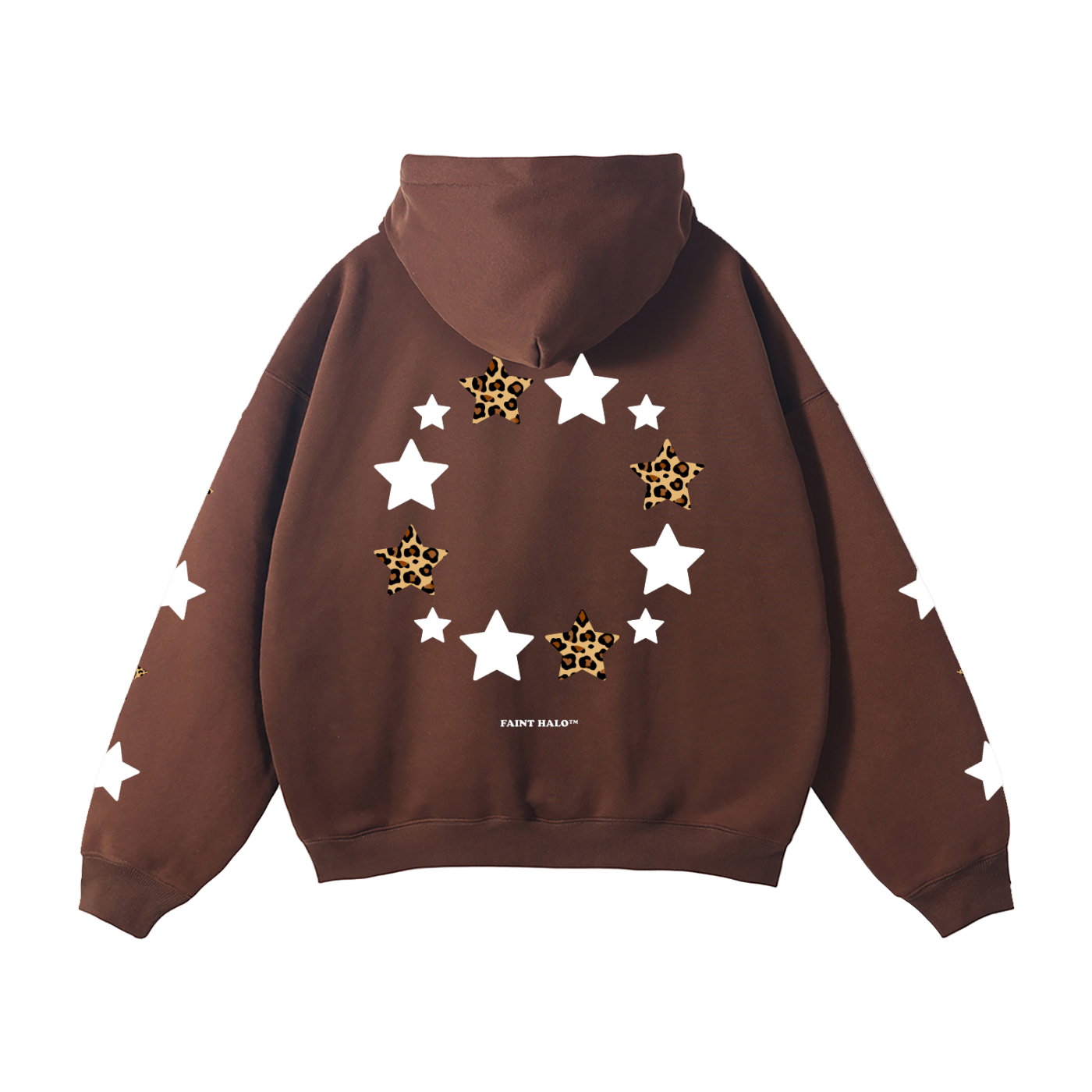 "STARS" HEAVYWEIGHT LEOPARD HOODIE
