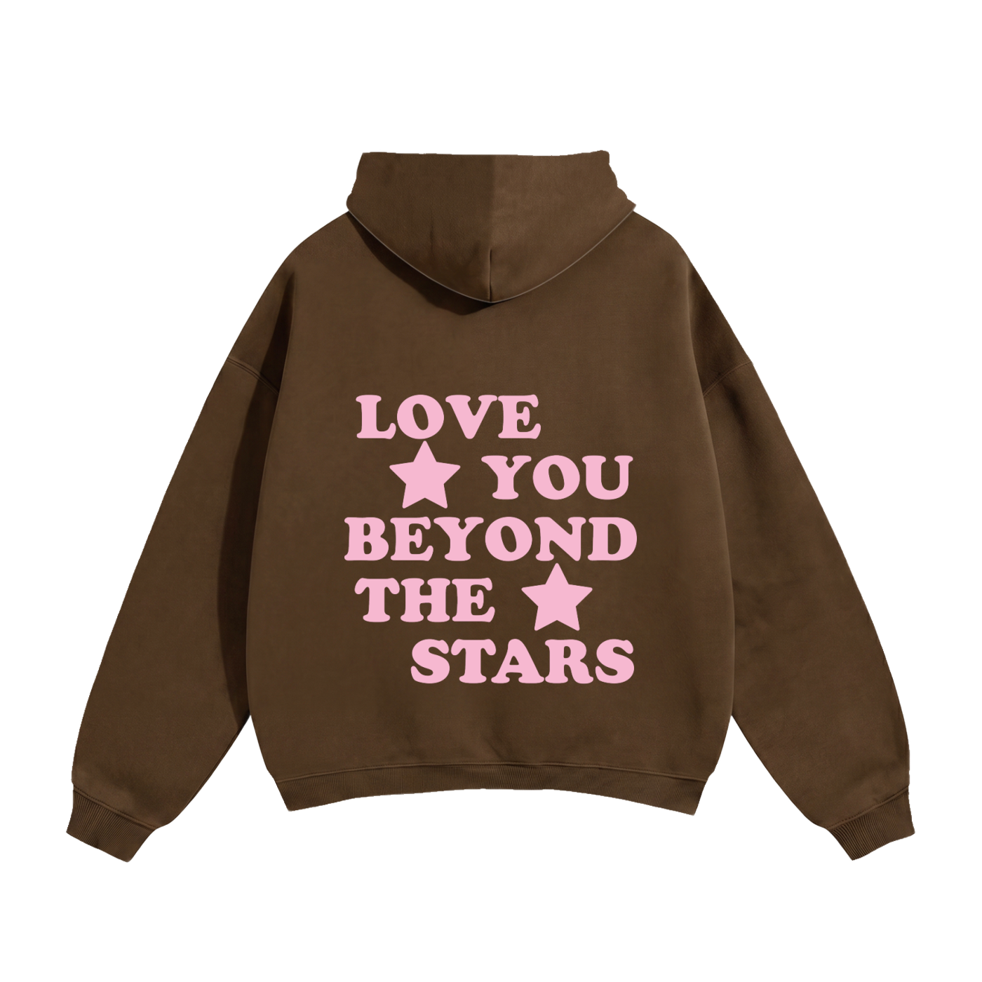 Love You Beyond The Stars Pink Heavyweight Hoodie
