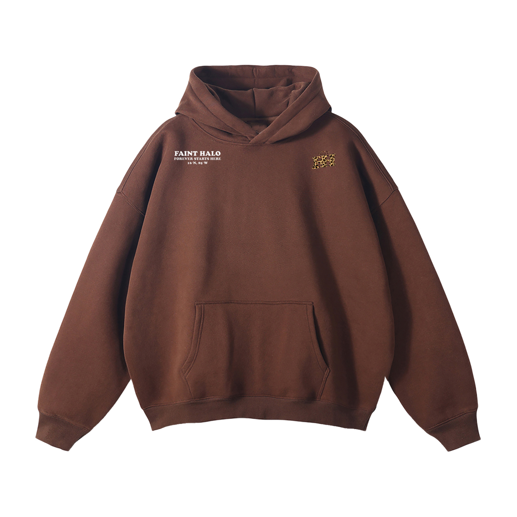 "LOVE YOU BEYOND THE STARS" HEAVYWEIGHT LEOPARD HOODIE