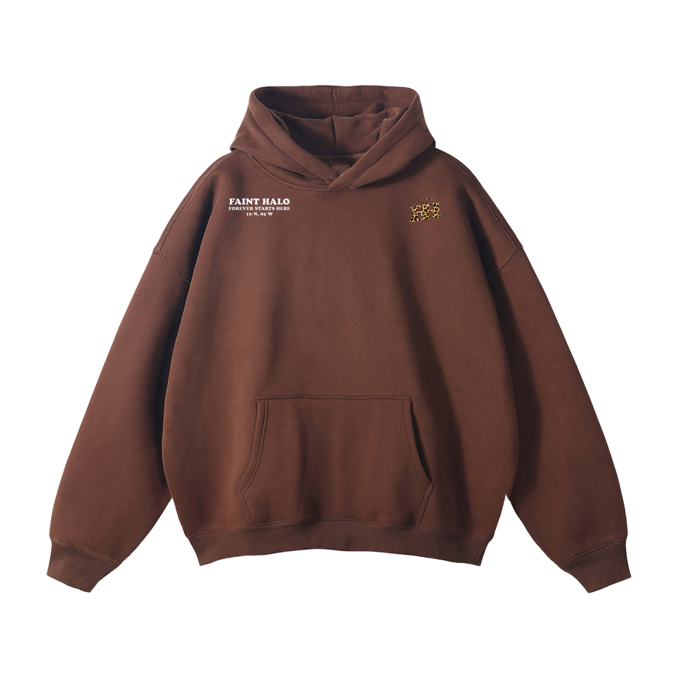 "LOVE YOU BEYOND THE STARS" HEAVYWEIGHT LEOPARD HOODIE