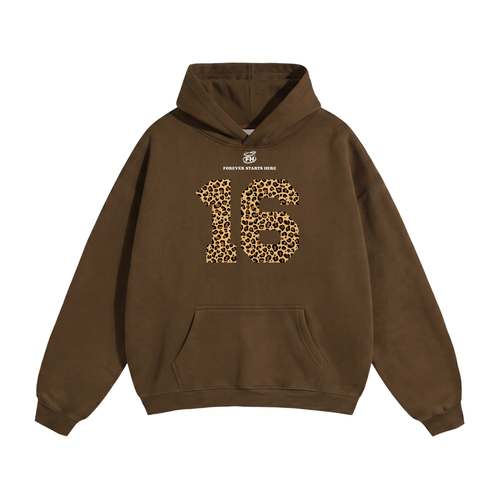 16:85 Leopard Heavyweight Hoodie