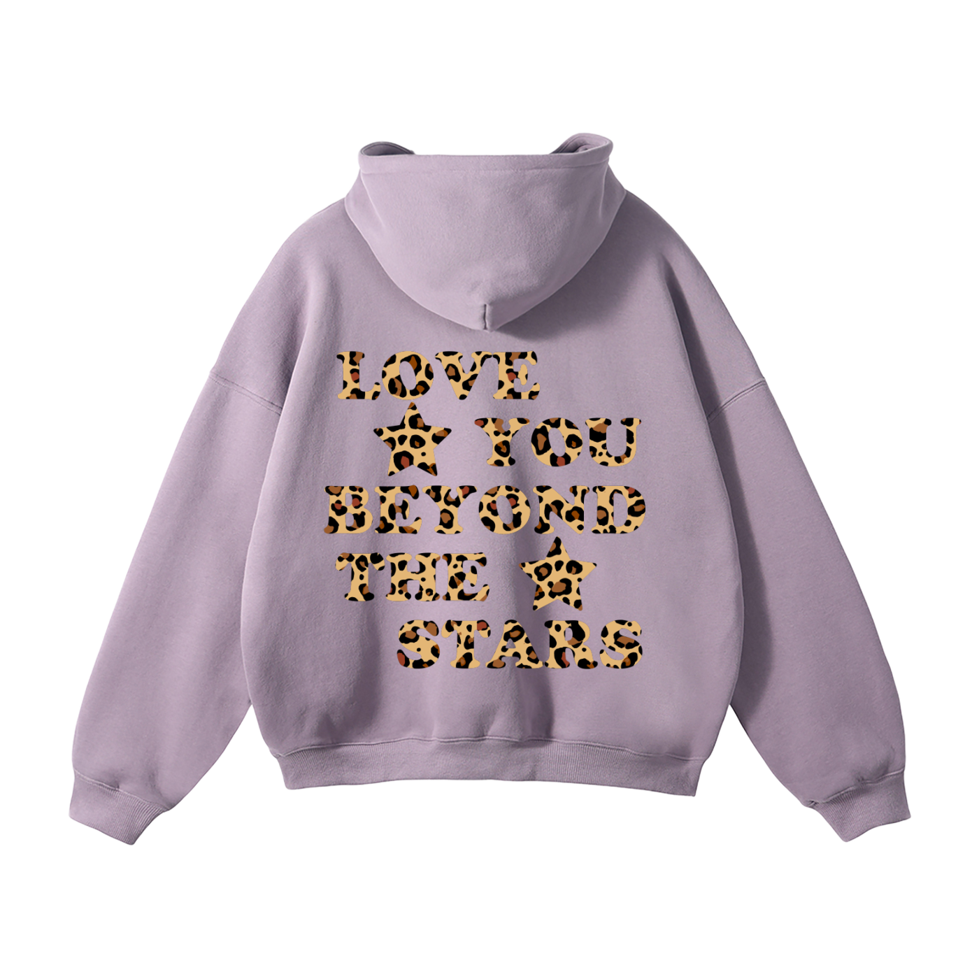"LOVE YOU BEYOND THE STARS" HEAVYWEIGHT LEOPARD HOODIE