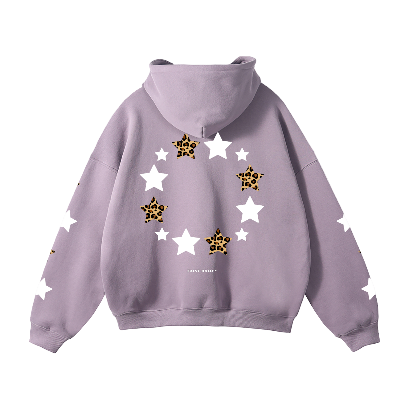 "STARS" HEAVYWEIGHT LEOPARD HOODIE