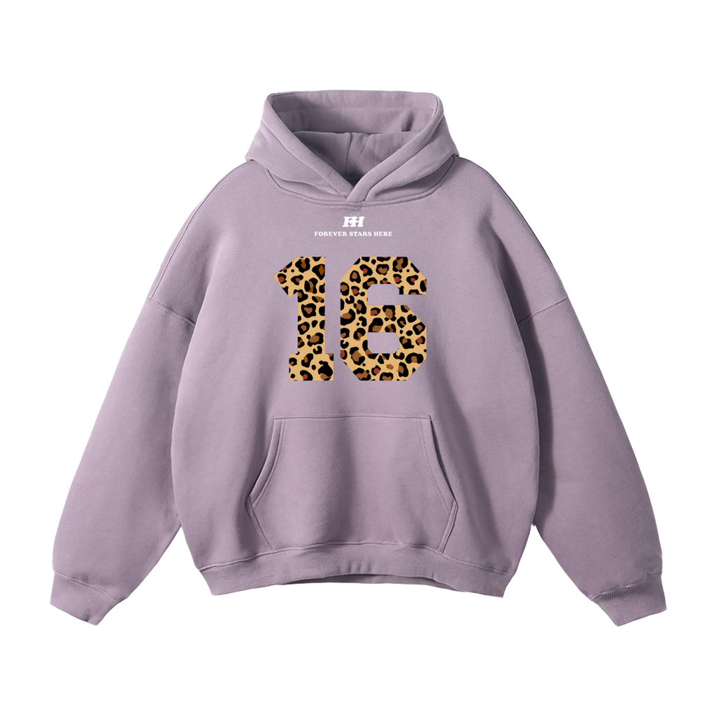 "16:85" HEAVYWEIGHT LEOPARD HOODIE