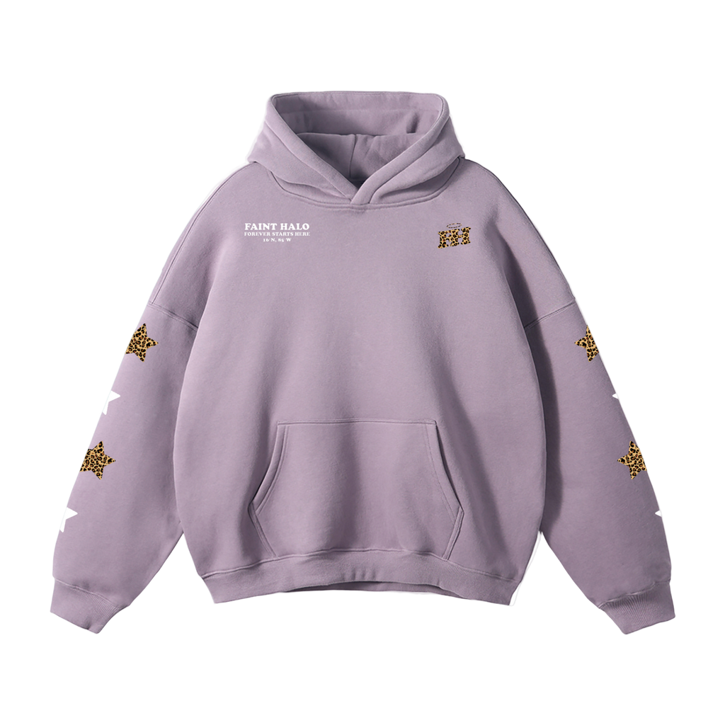 "STARS" HEAVYWEIGHT LEOPARD HOODIE