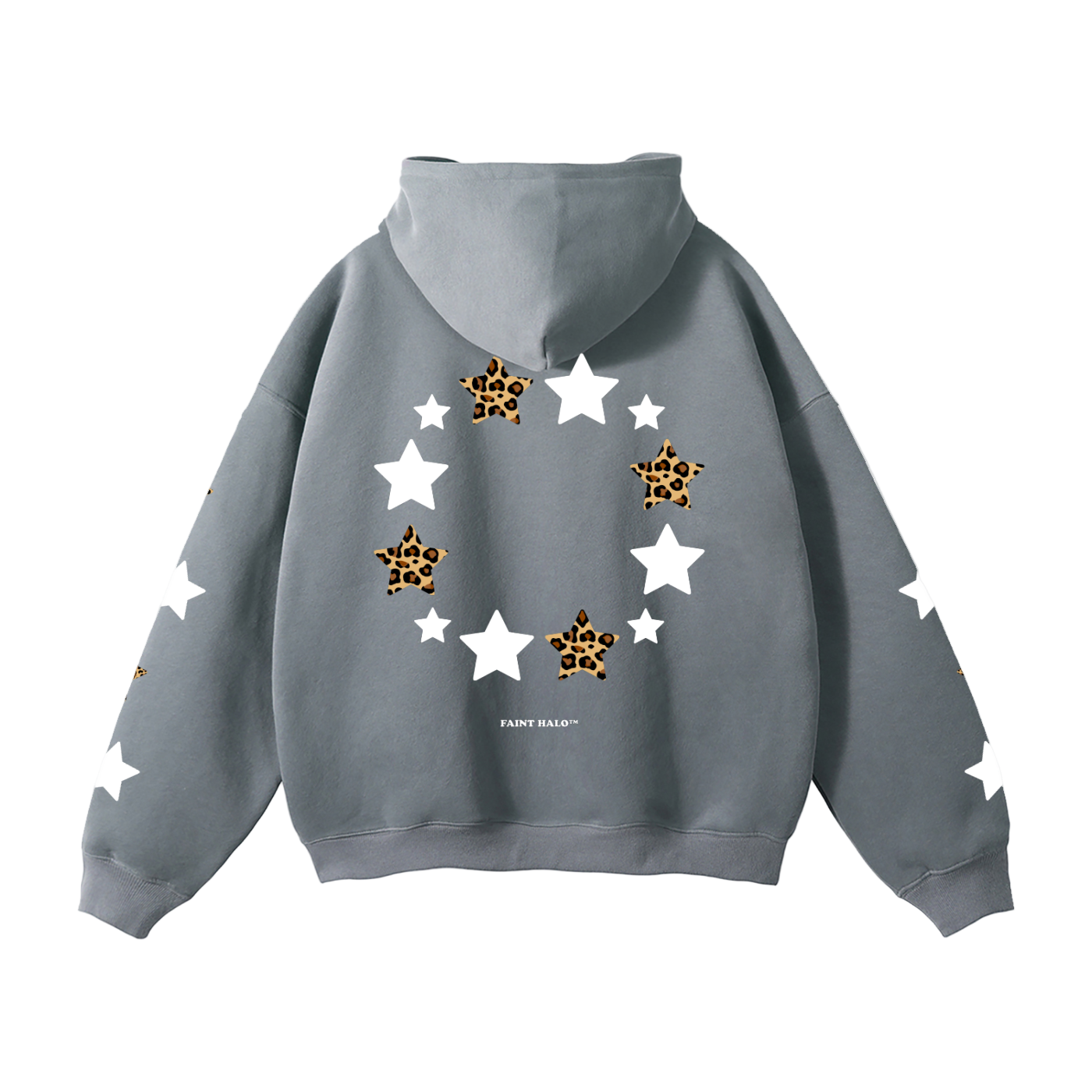 "STARS" HEAVYWEIGHT LEOPARD HOODIE