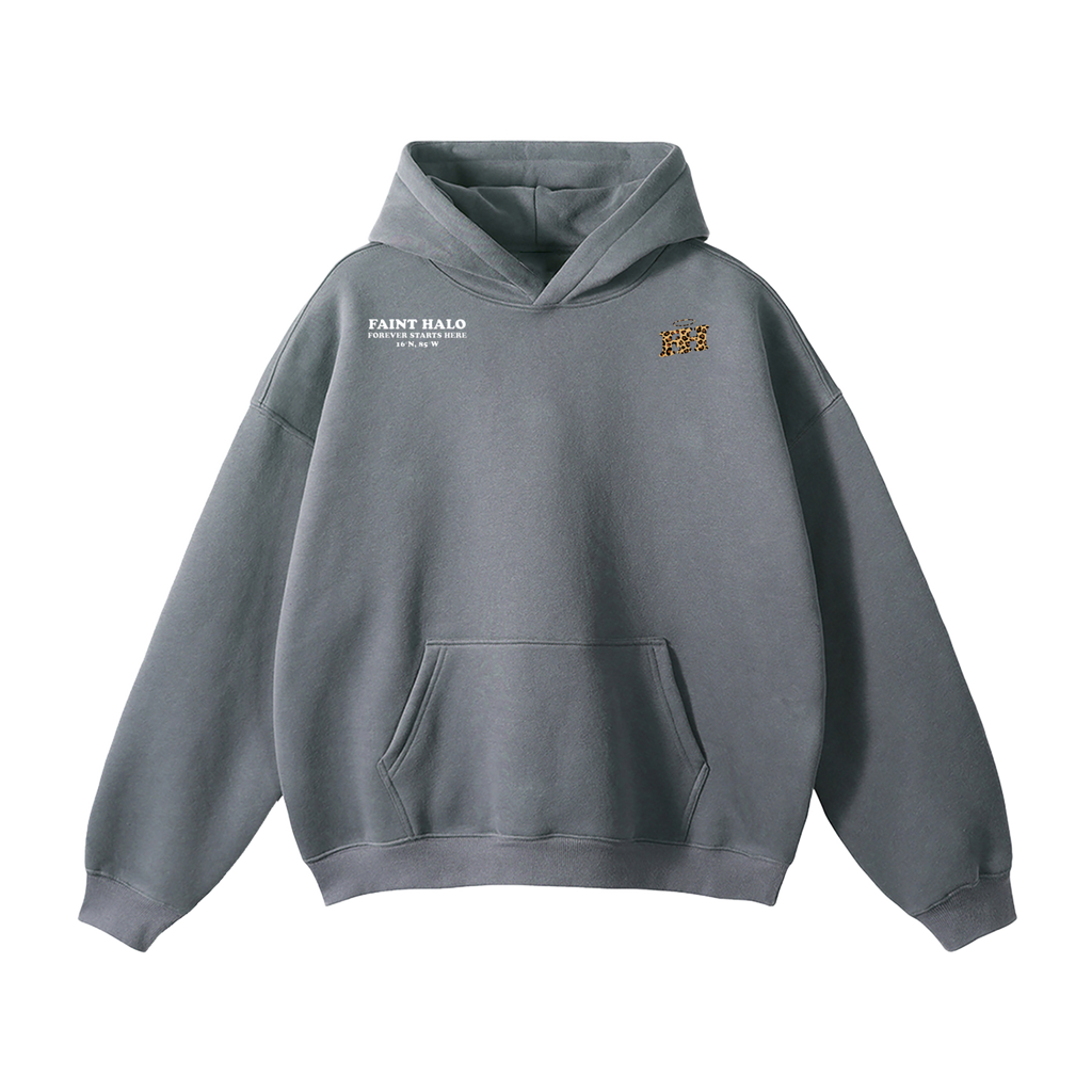 "LOVE YOU BEYOND THE STARS" HEAVYWEIGHT LEOPARD HOODIE