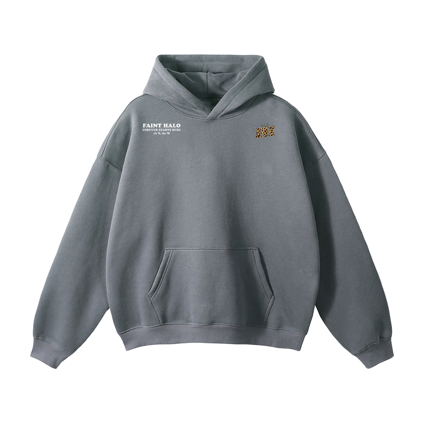 "LOVE YOU BEYOND THE STARS" HEAVYWEIGHT LEOPARD HOODIE