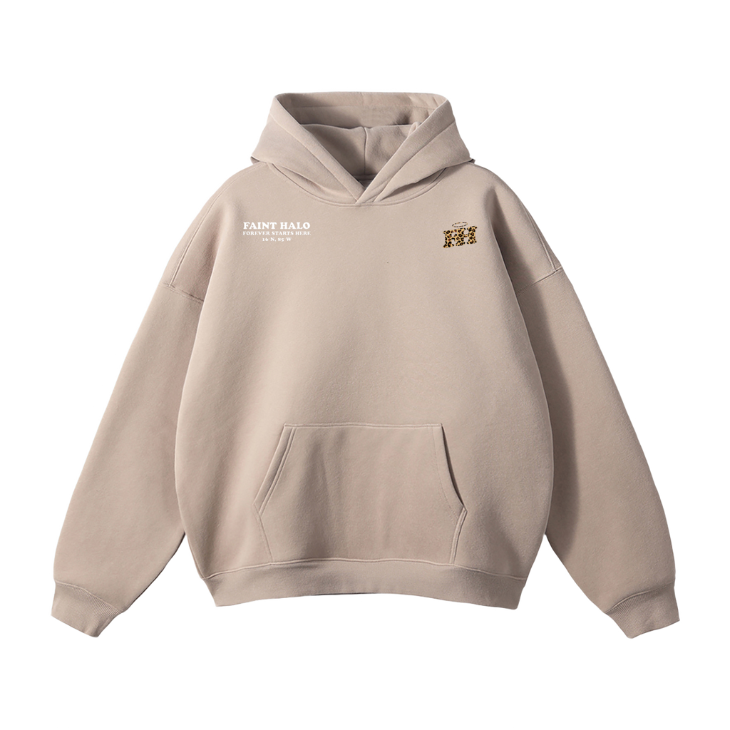 "PINKY PROMISE IT MEANS MORE" HEAVYWEIGHT LEOPARD HOODIE