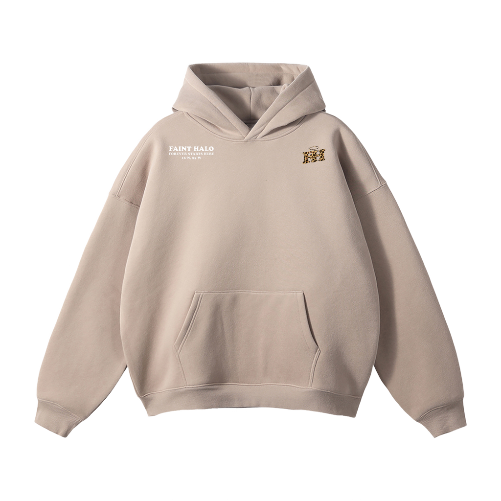 "LOVE YOU BEYOND THE STARS" HEAVYWEIGHT LEOPARD HOODIE