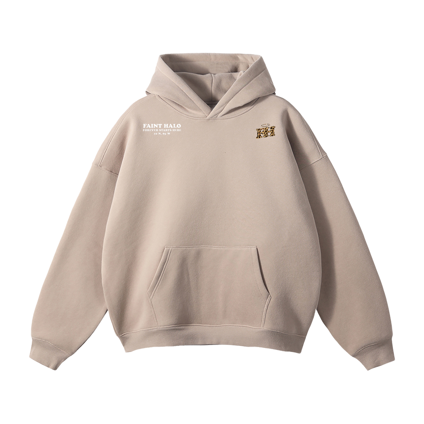 "LOVE YOU BEYOND THE STARS" HEAVYWEIGHT LEOPARD HOODIE