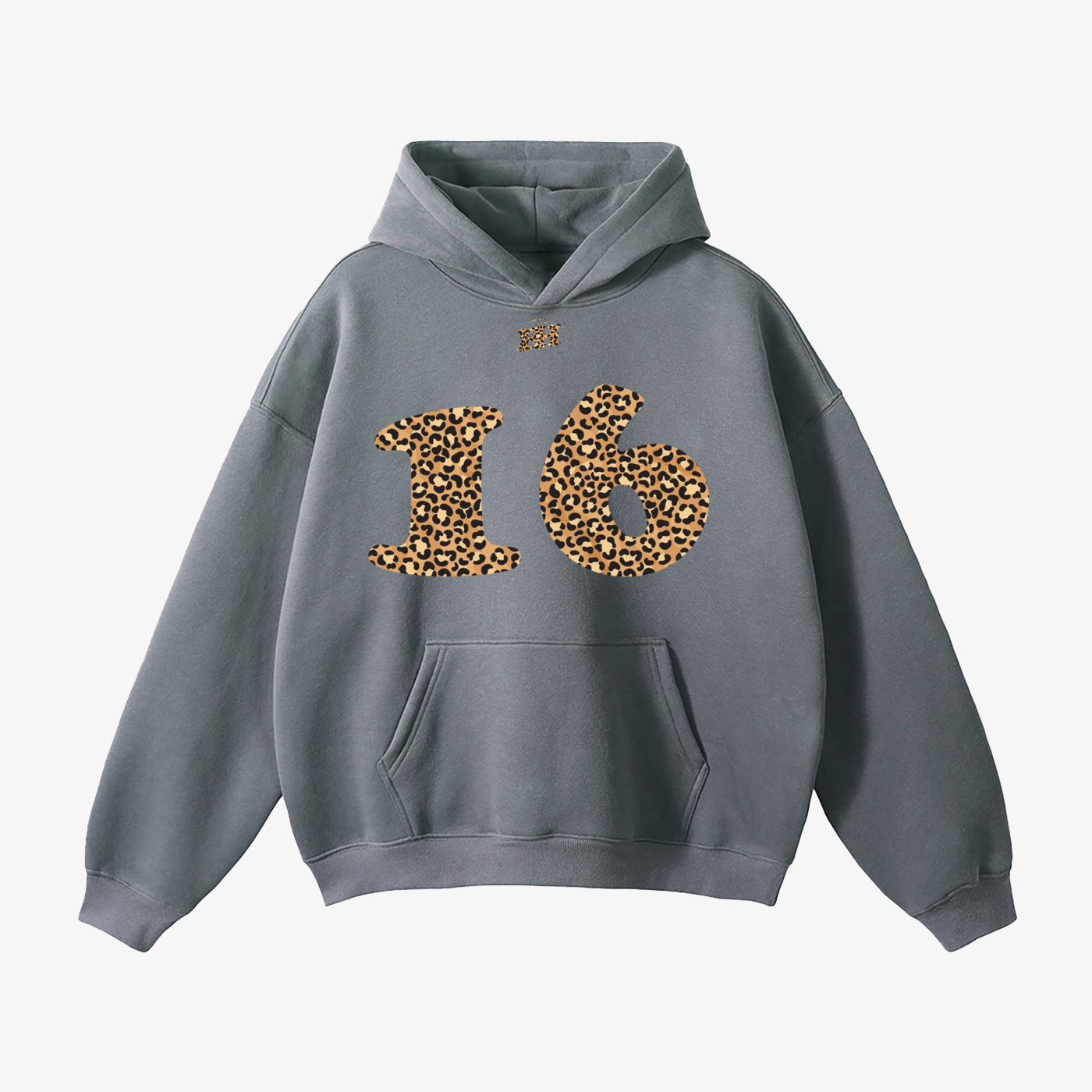 "16" HEAVYWEIGHT LEOPARD HOODIE
