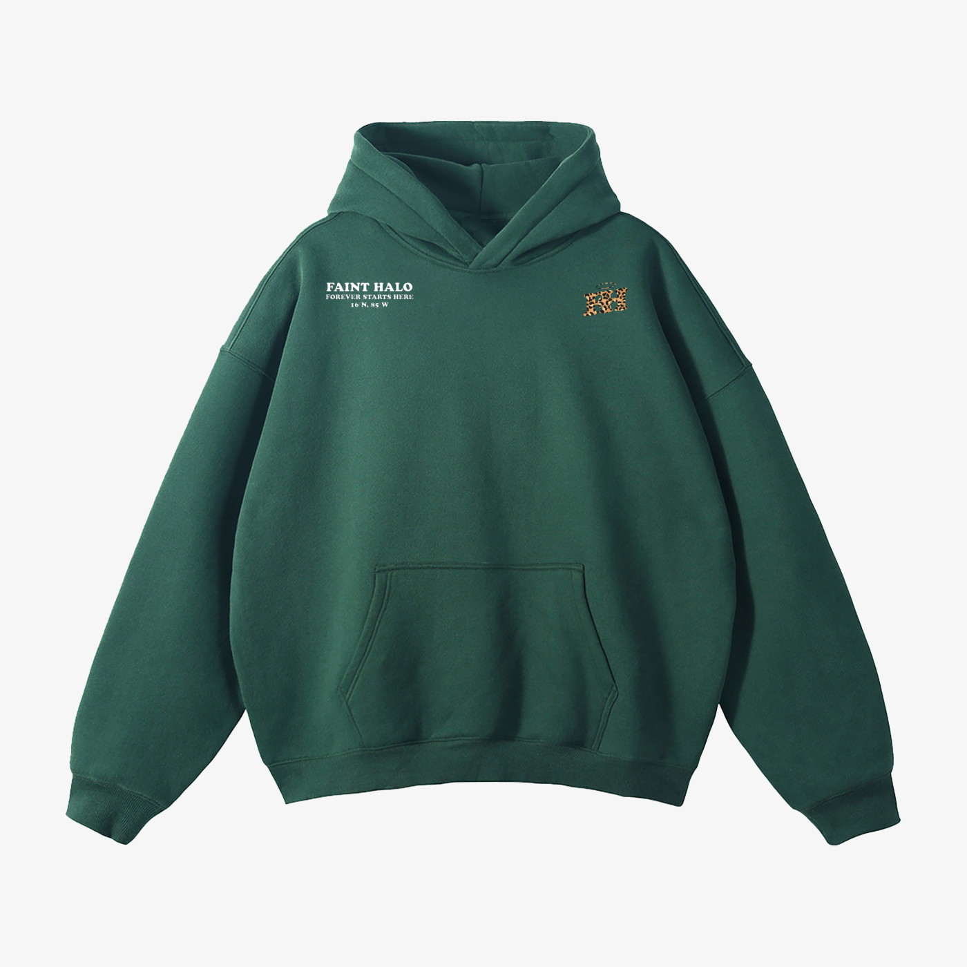 "LOVE YOU BEYOND THE STARS" HEAVYWEIGHT LEOPARD HOODIE