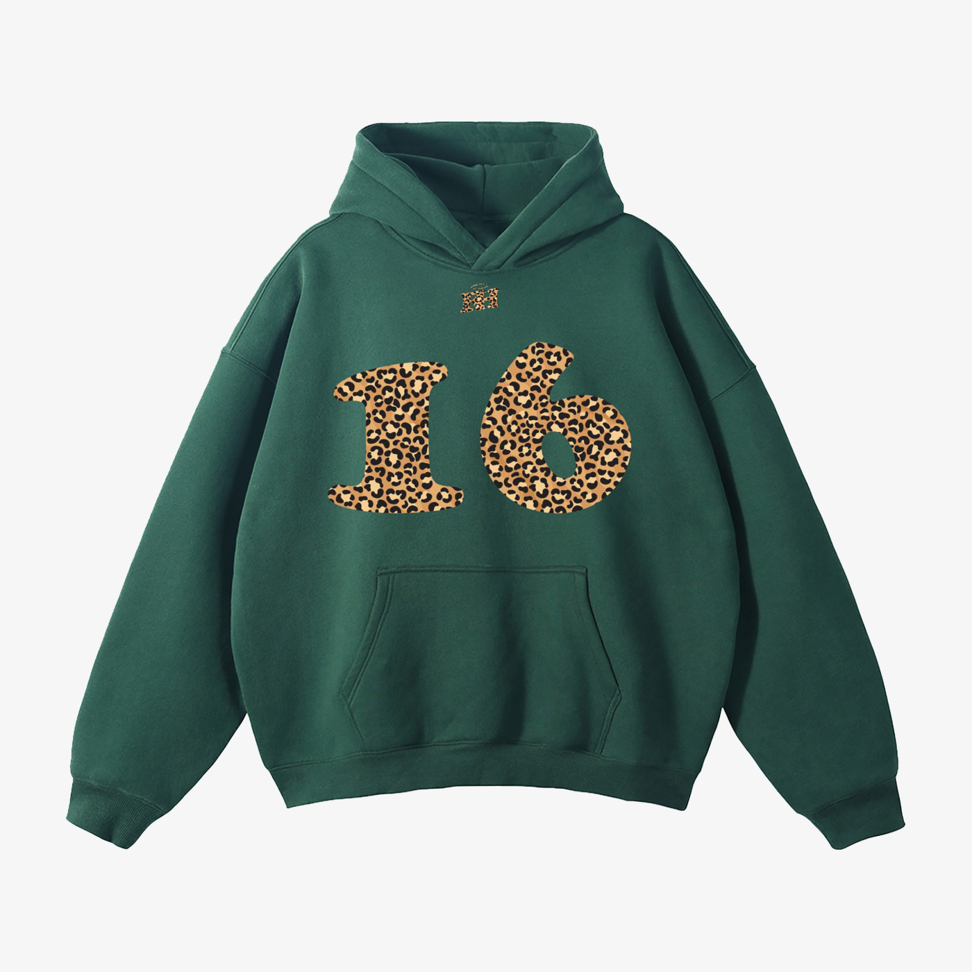 "16" HEAVYWEIGHT LEOPARD HOODIE
