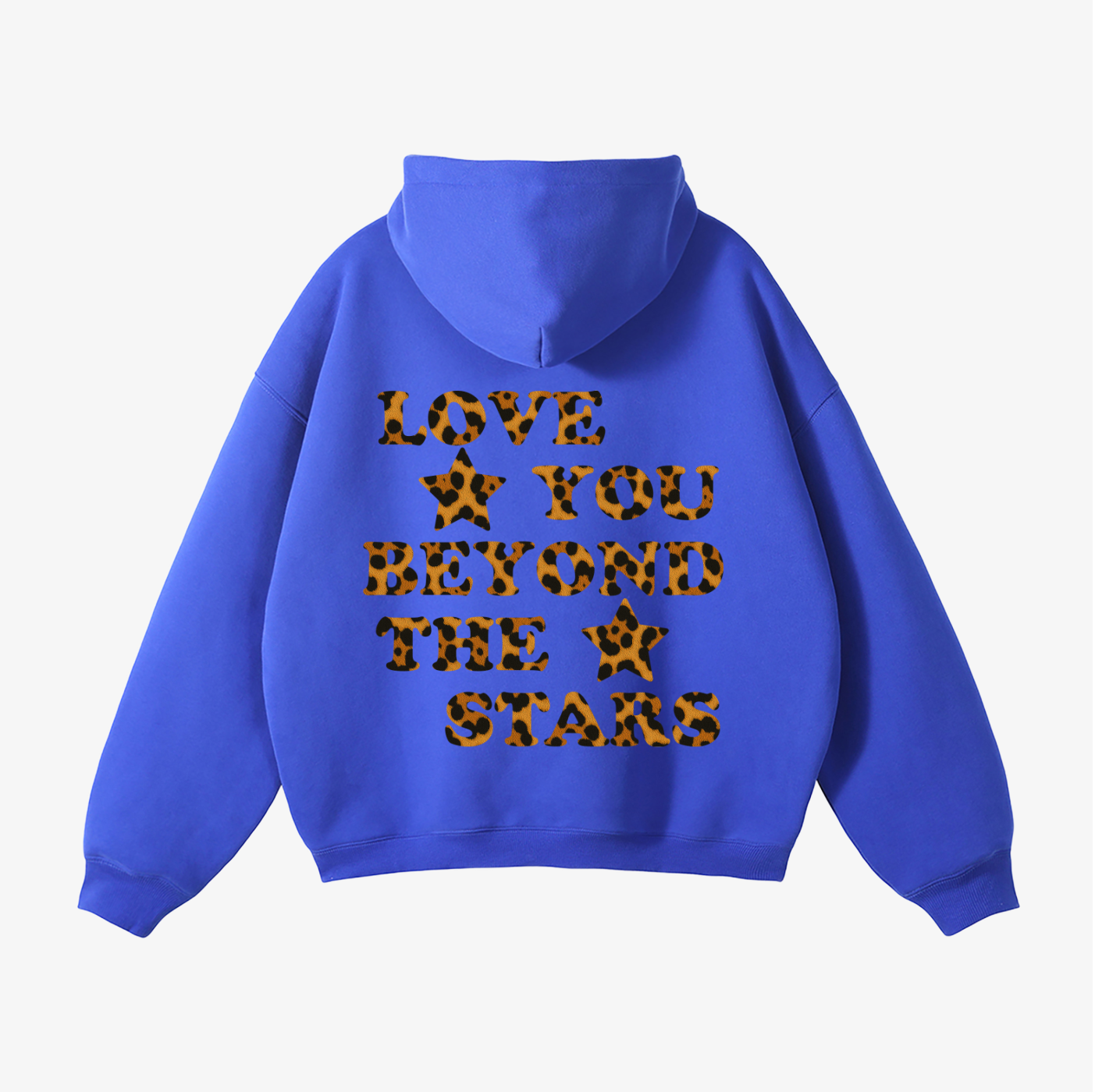 "LOVE YOU BEYOND THE STARS" HEAVYWEIGHT LEOPARD HOODIE