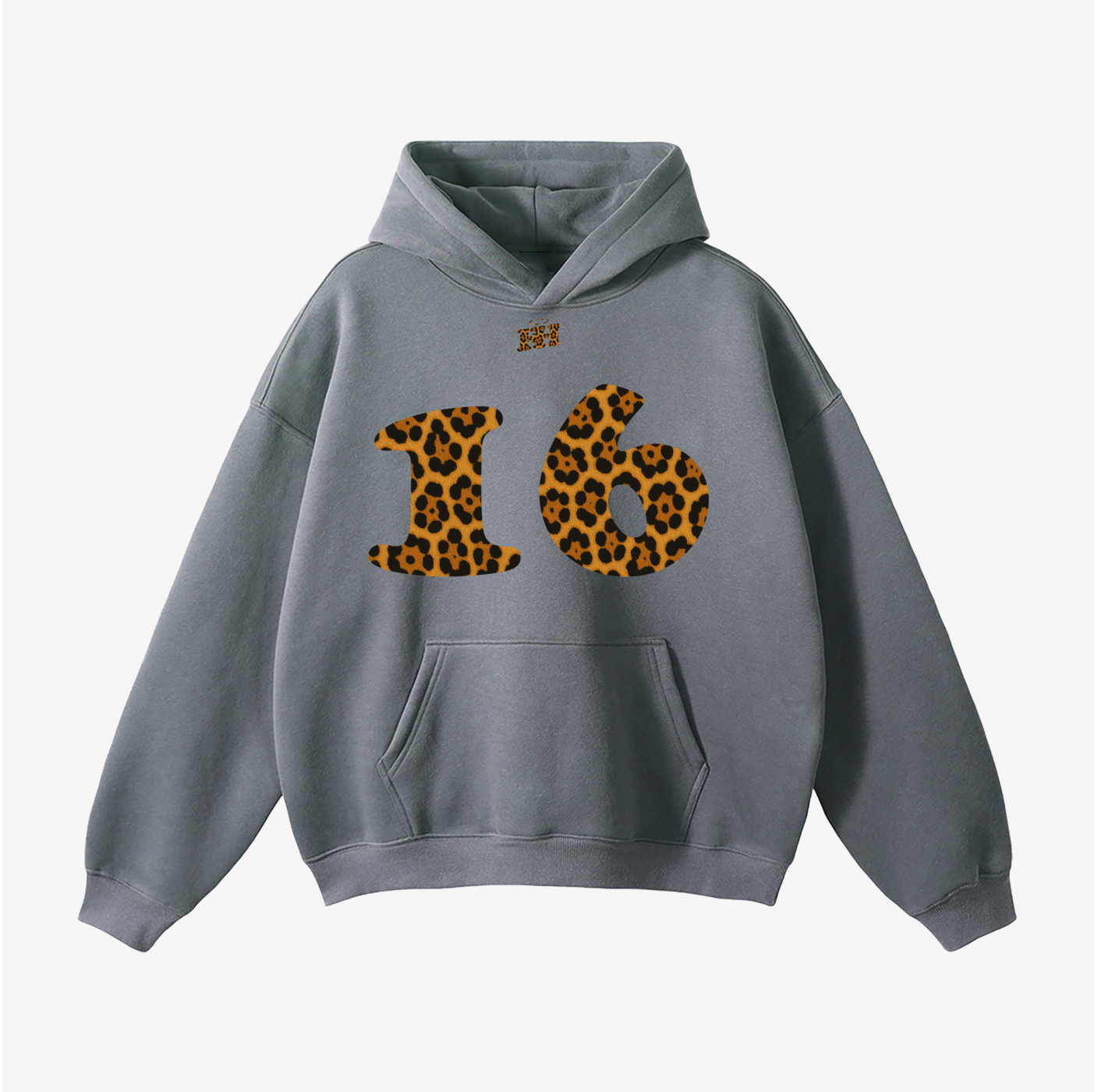 "16" HEAVYWEIGHT LEOPARD HOODIE