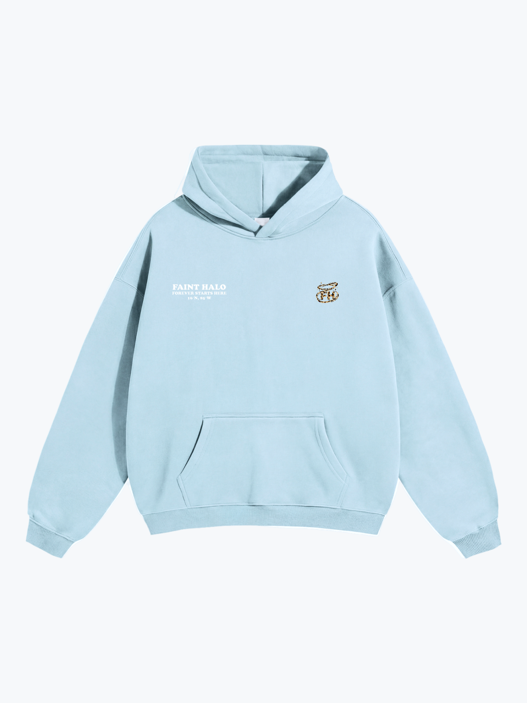 "LOVE YOU BEYOND THE STARS" LEOPARD OVERSIZED HOODIE