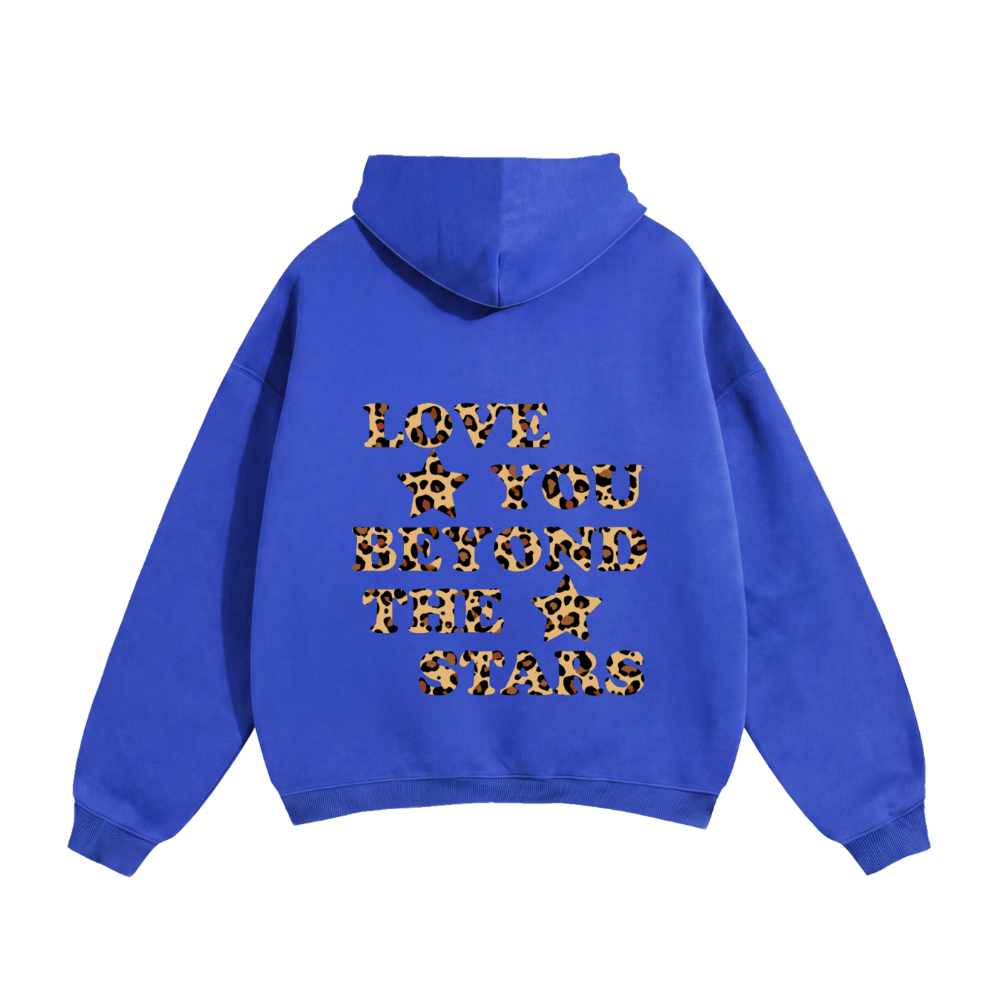 Love You Beyond The Stars Leopard Heavyweight Hoodie