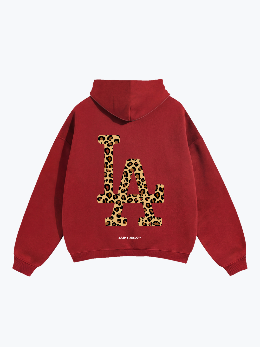 "LA" LEOPARD OVERSIZED HOODIE
