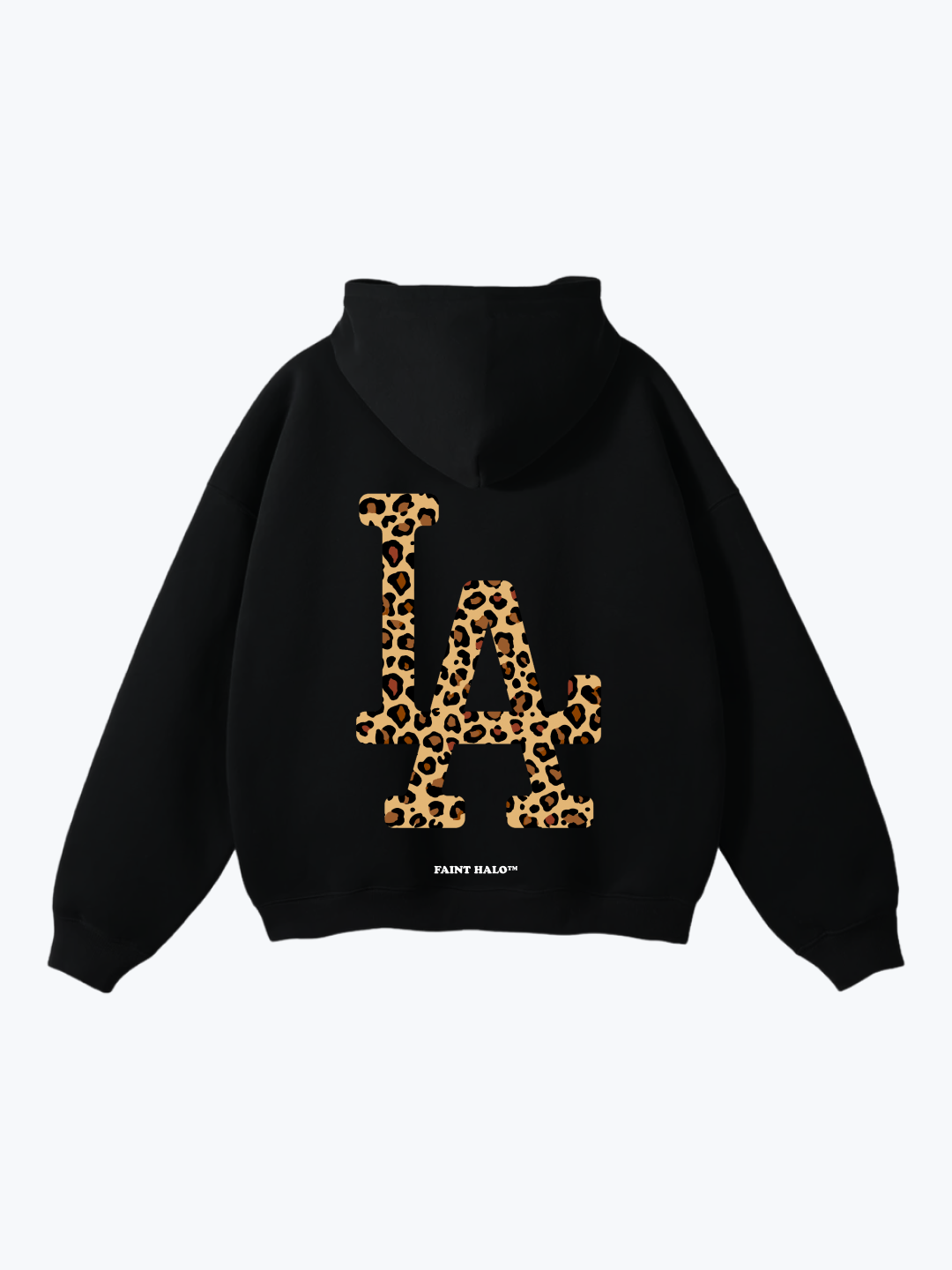 "LA" LEOPARD OVERSIZED HOODIE