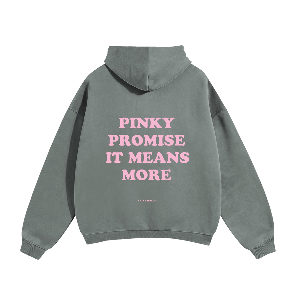 Pinky Promise It Means More Pink Heavyweight Hoodie
