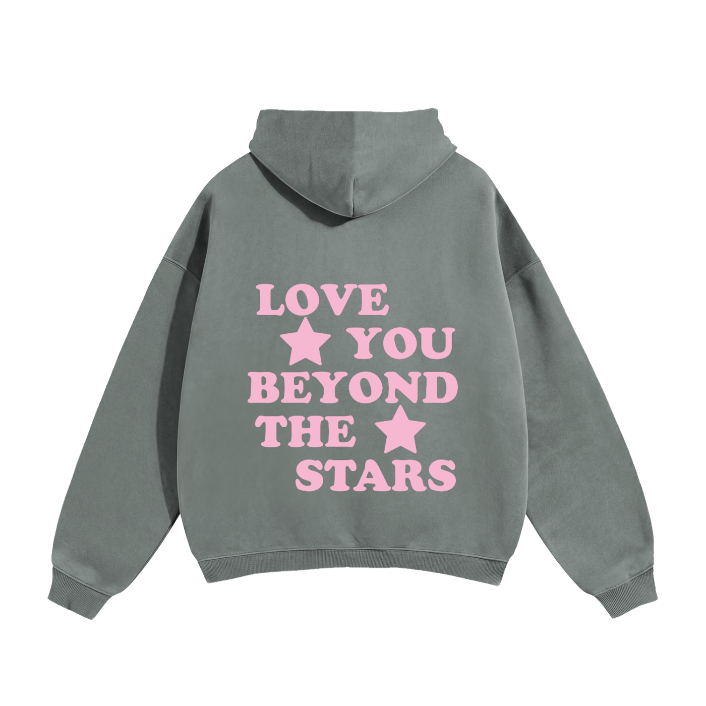 Love You Beyond The Stars Pink Heavyweight Hoodie